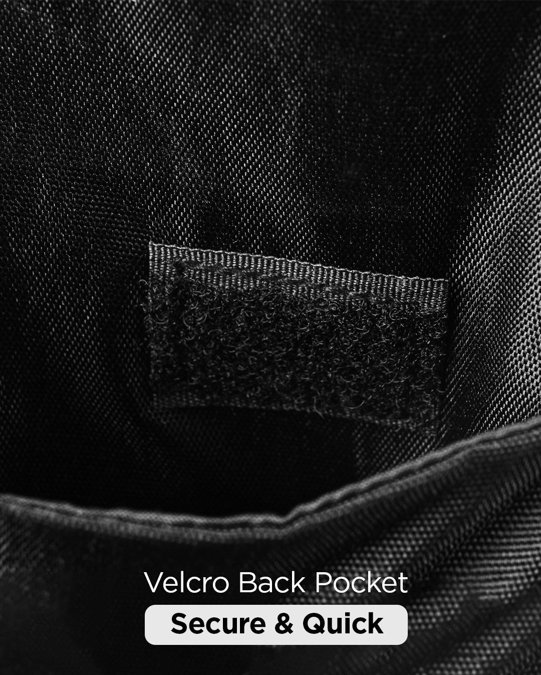 Supervek "Mini" Sling Bag with secure black velcro back pocket, quick-access closure for daily use and Sling bag for men & women Classic Black #color_Classic Black