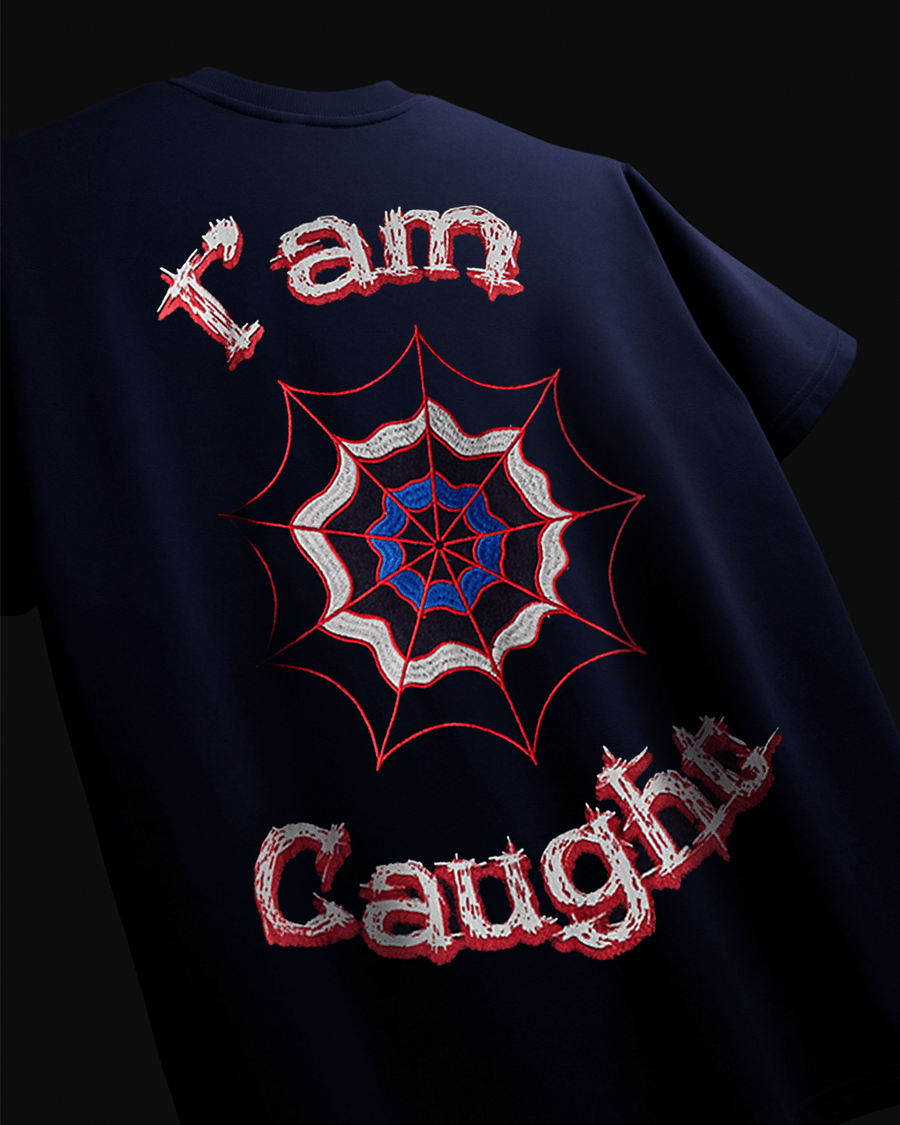 WEBBED UP NAVY BLUE TEE