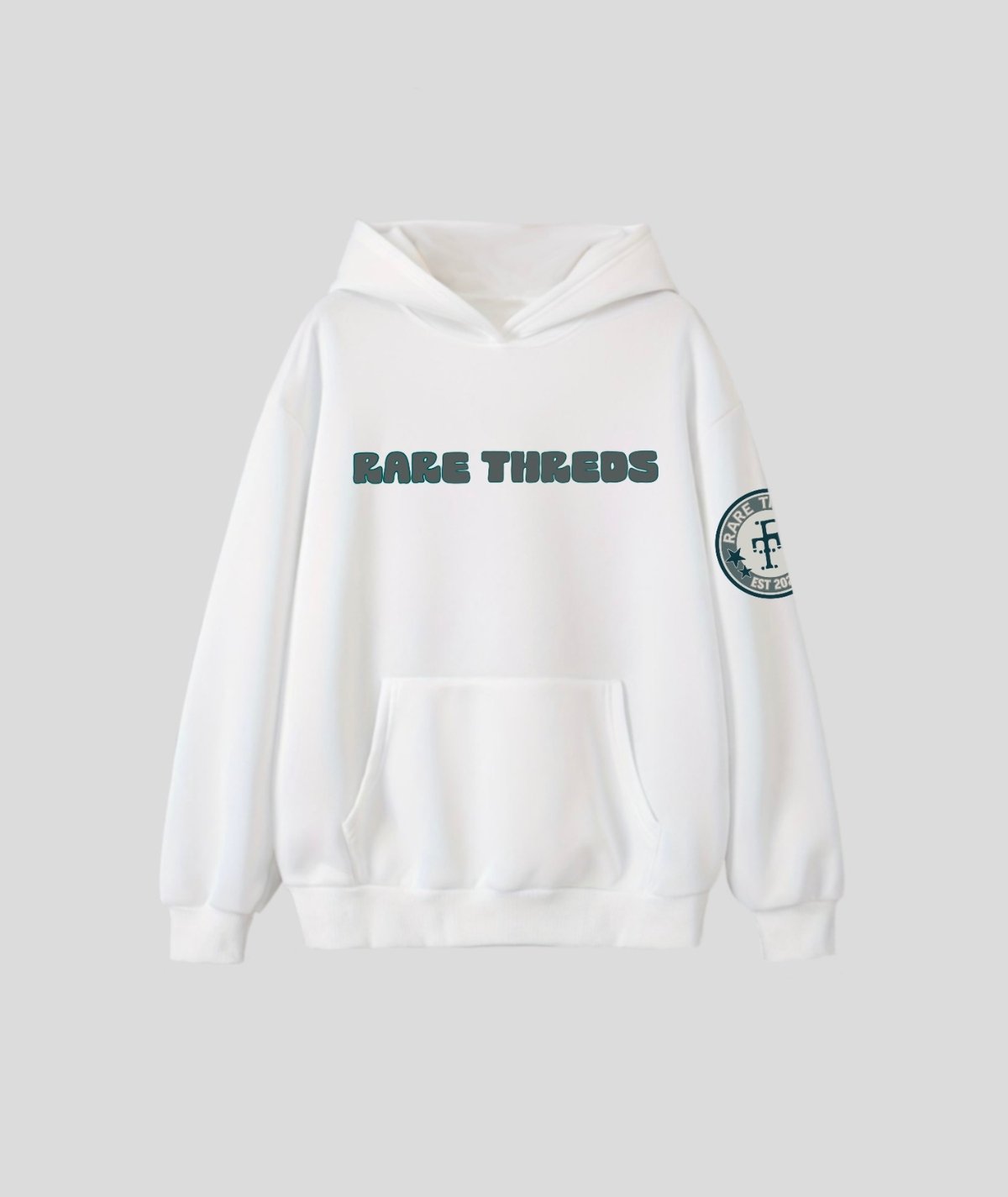 White Bold Hoodie
