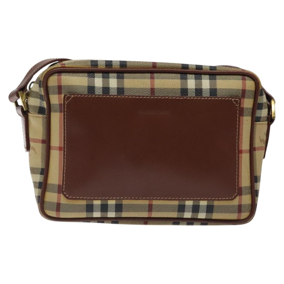 Burberry Haymarket Canvas Shoulder Bag (Pre-Owned)