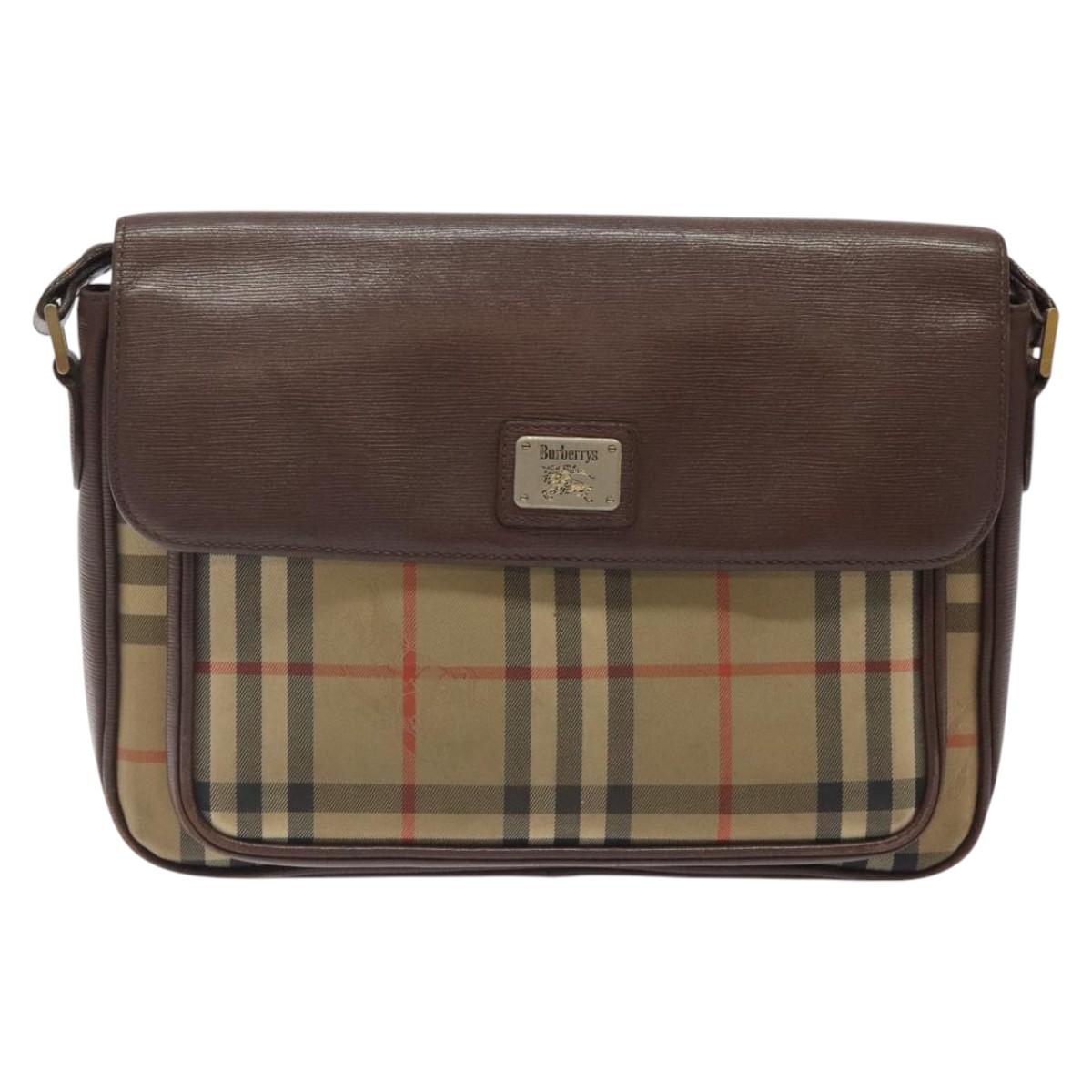 Burberry Nova Check Canvas Shoulder Bag (Pre-Owned)