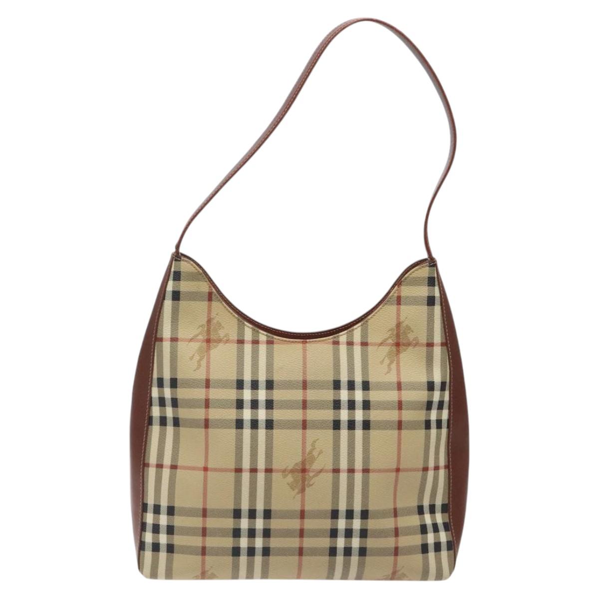 Burberry Haymarket Canvas Shoulder Bag (Pre-Owned)