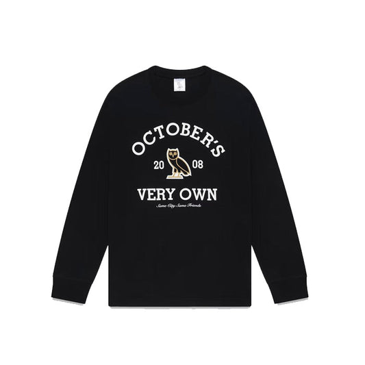 OVO Collegiate Longsleeve T-Shirt Black