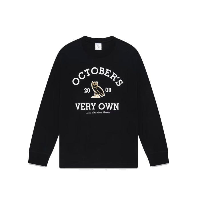 OVO Collegiate Long sleeve T-Shirt Black Available at Pick your kiicks.