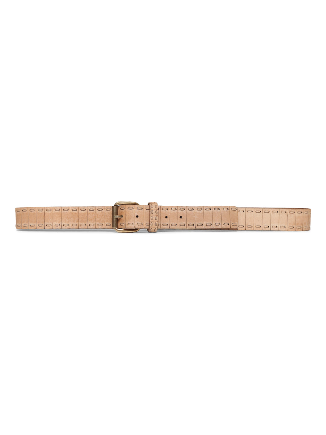 Natural Genuine Leather Interlinked Weaving Technique Belt By Art N Vintage
