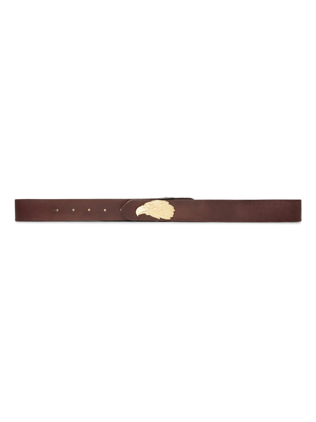 Brown Plain Belt With Eagle-shaped Metal Buckle By Art N Vintage