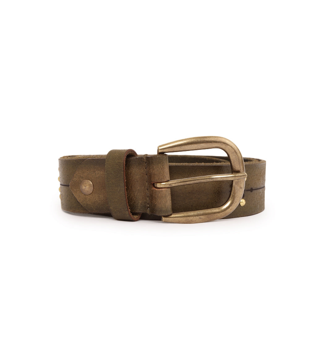 Olive Women's Genuine Leather Belt by Art N Vintage