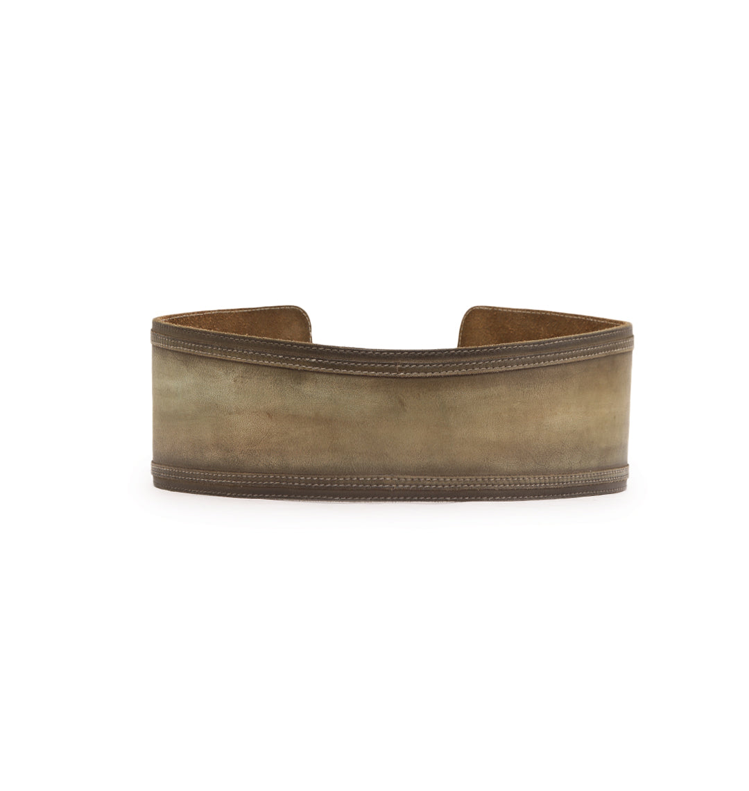 Olive Womens Genuine Leather Belt by Art N Vintage