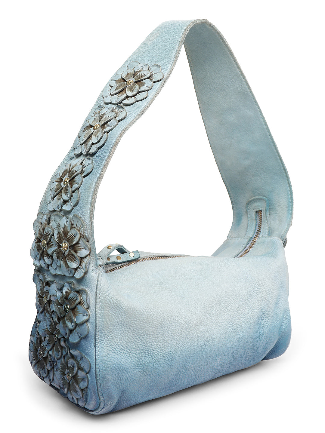 Azure Aster Charm: Elevate Your Look with Our Leather hand Bag