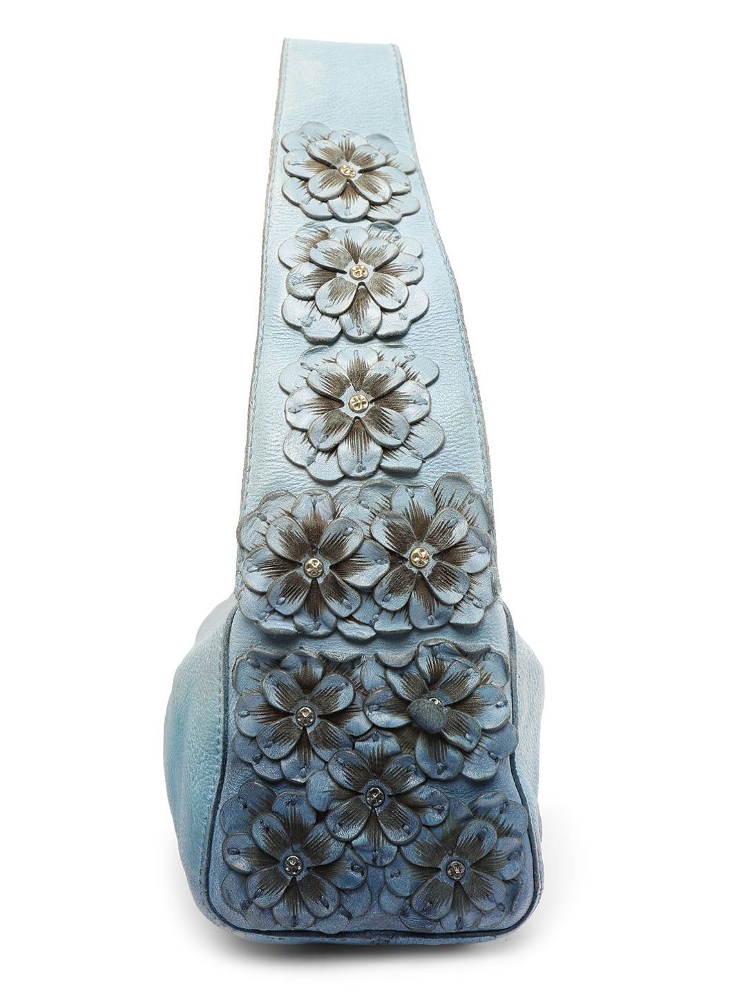 Azure Aster Charm: Elevate Your Look with Our Leather hand Bag