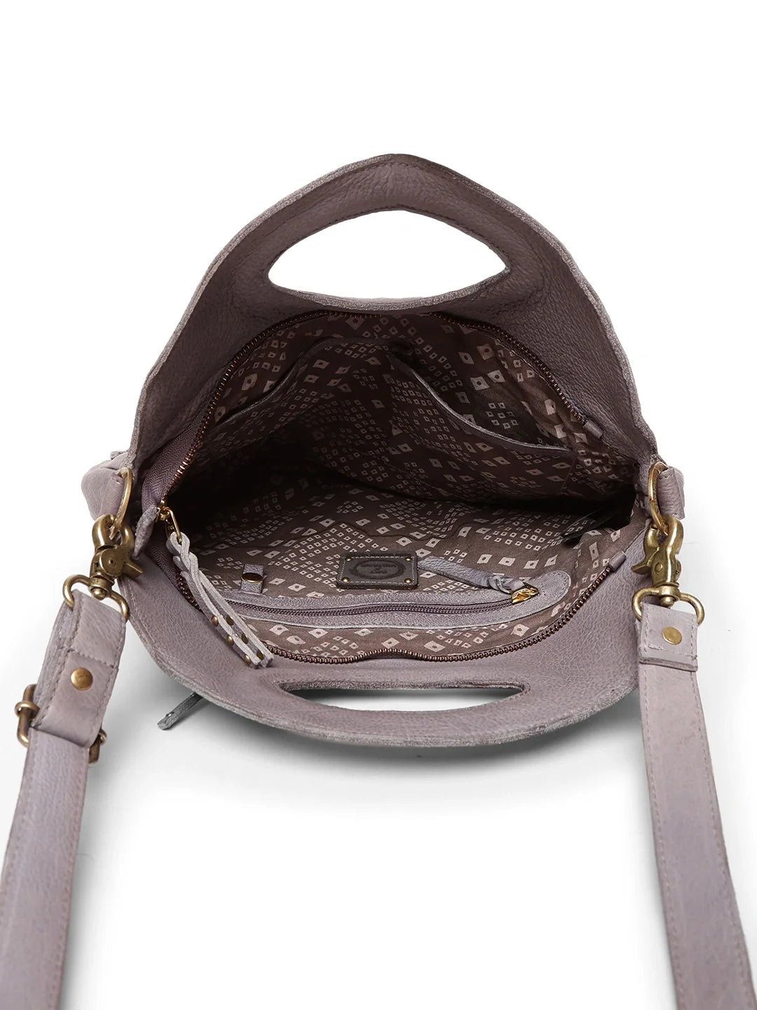 Art N Vintage Glory:  Beige Leather Crossbody & handbag