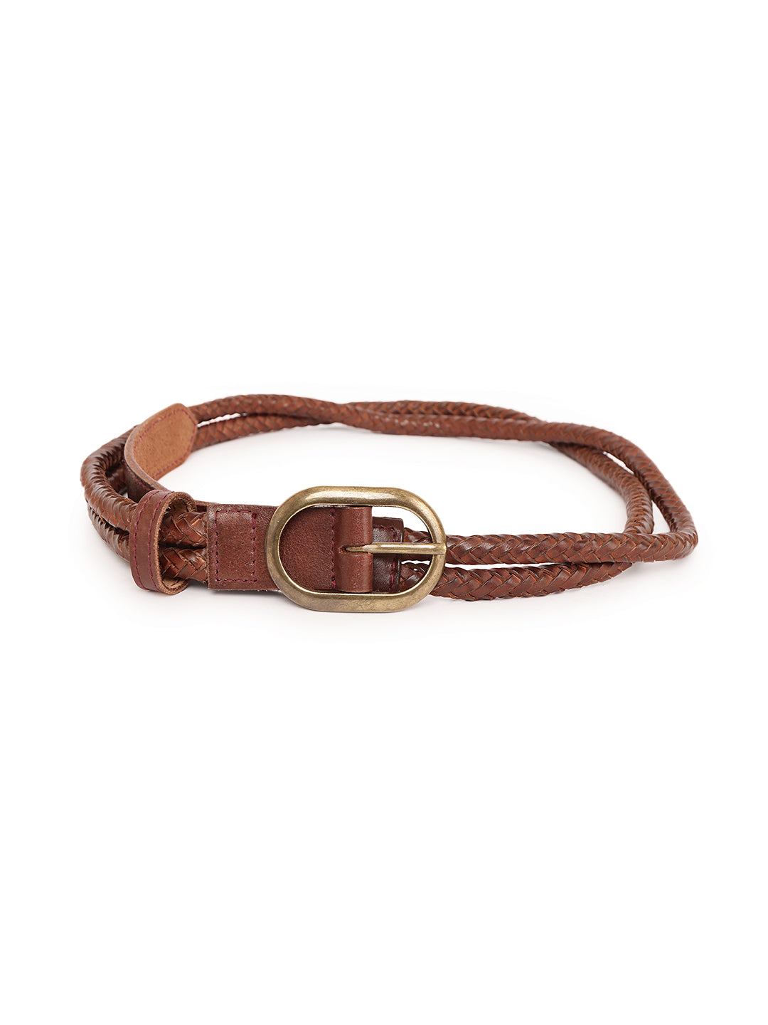 Brown Rope Belt in Leather by Art N Vintage