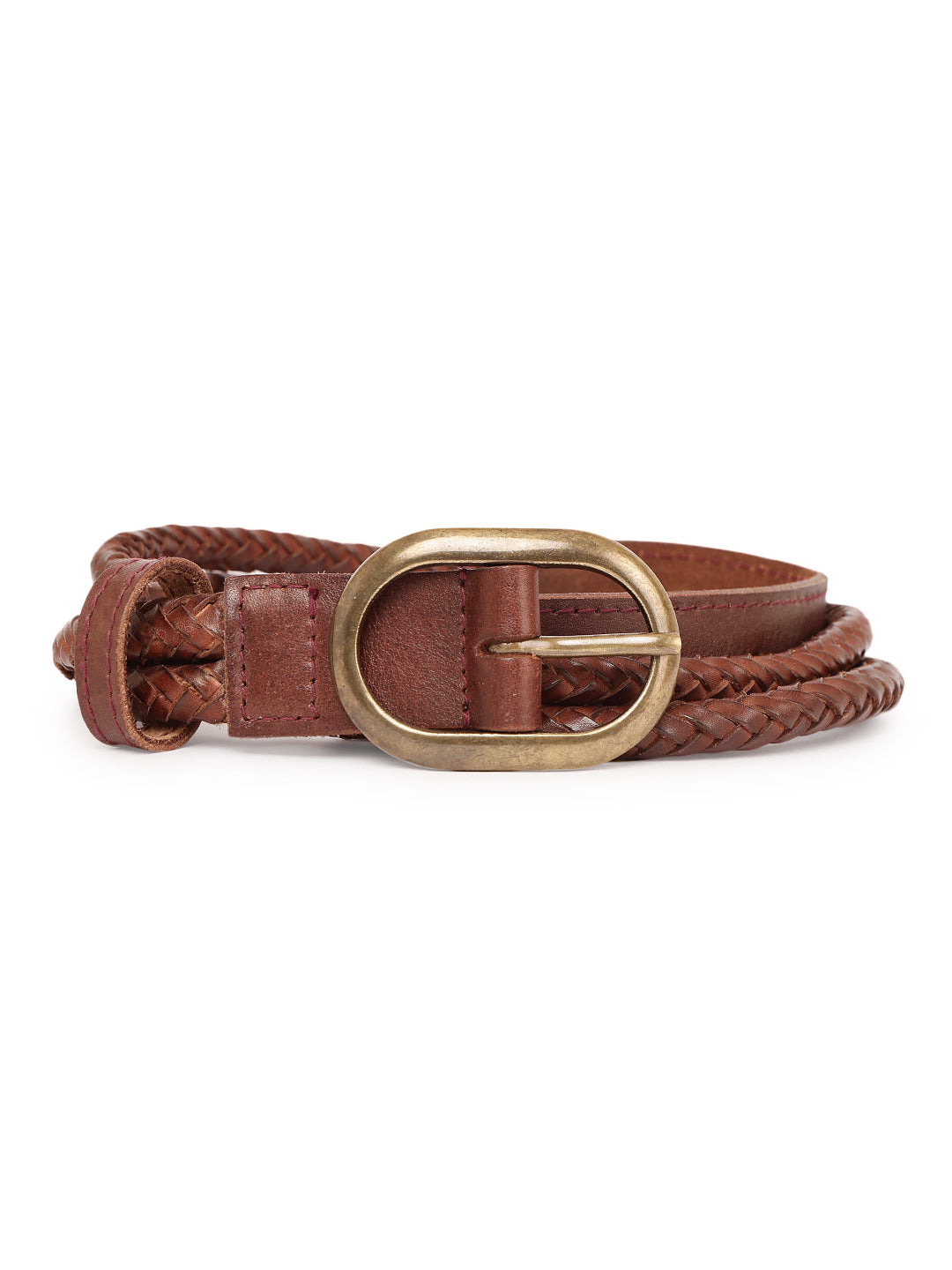 Brown Rope Belt in Leather by Art N Vintage