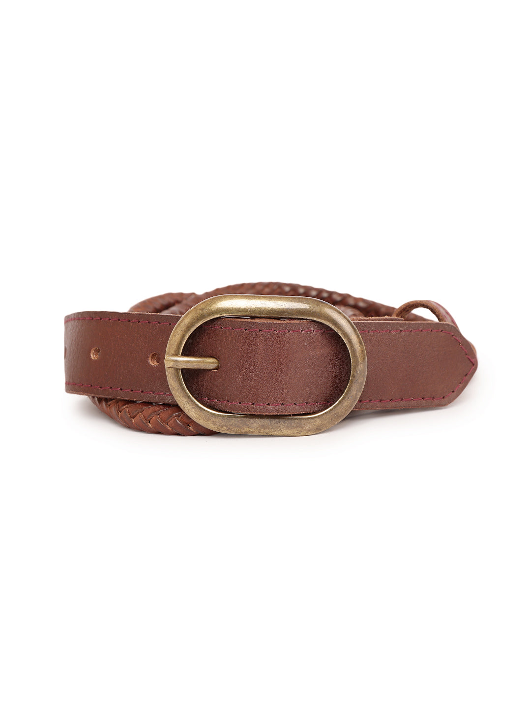 Brown Rope Belt in Leather by Art N Vintage