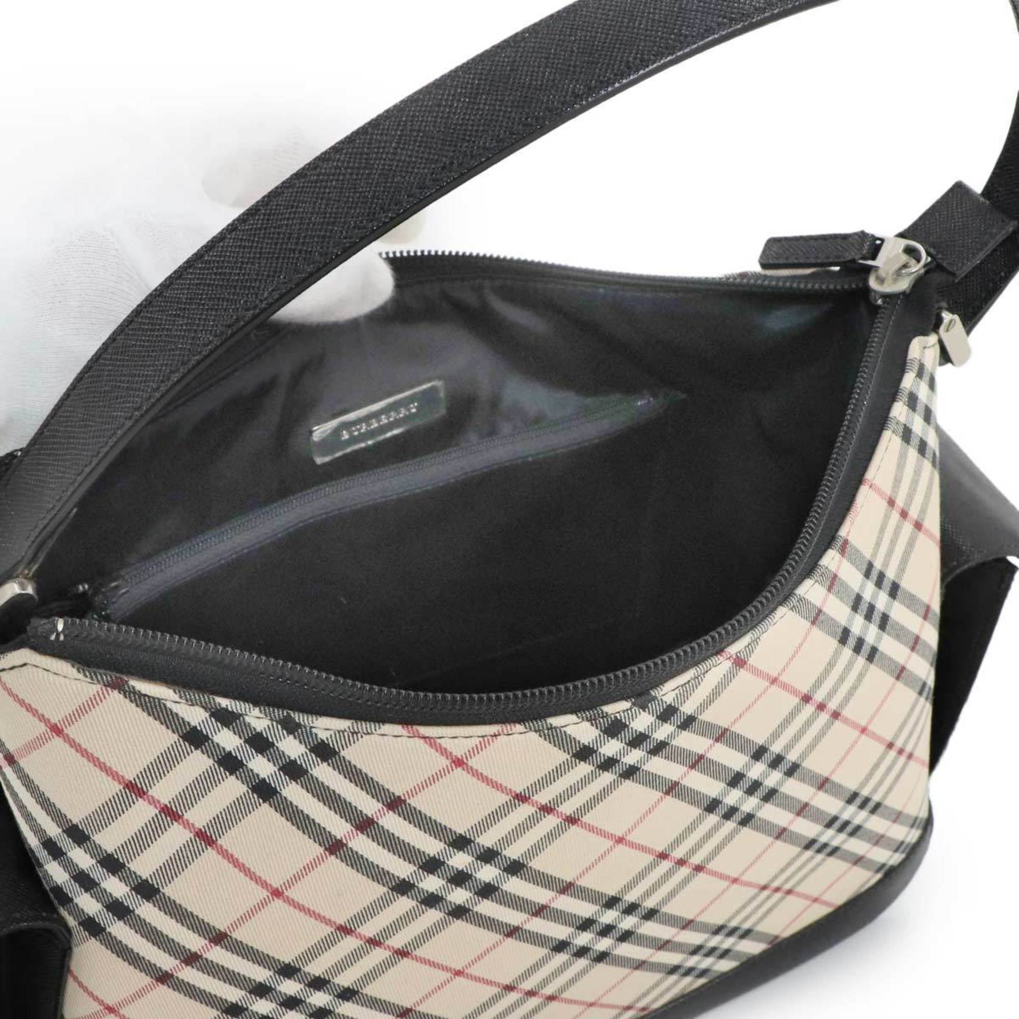 Burberry  Canvas Leather Shoulder Bag (Pre-Owned)