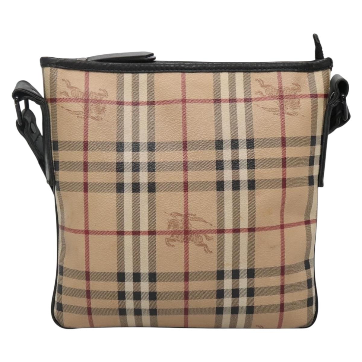 Burberry Nova Check Leather Shoulder Bag (Pre-Owned)