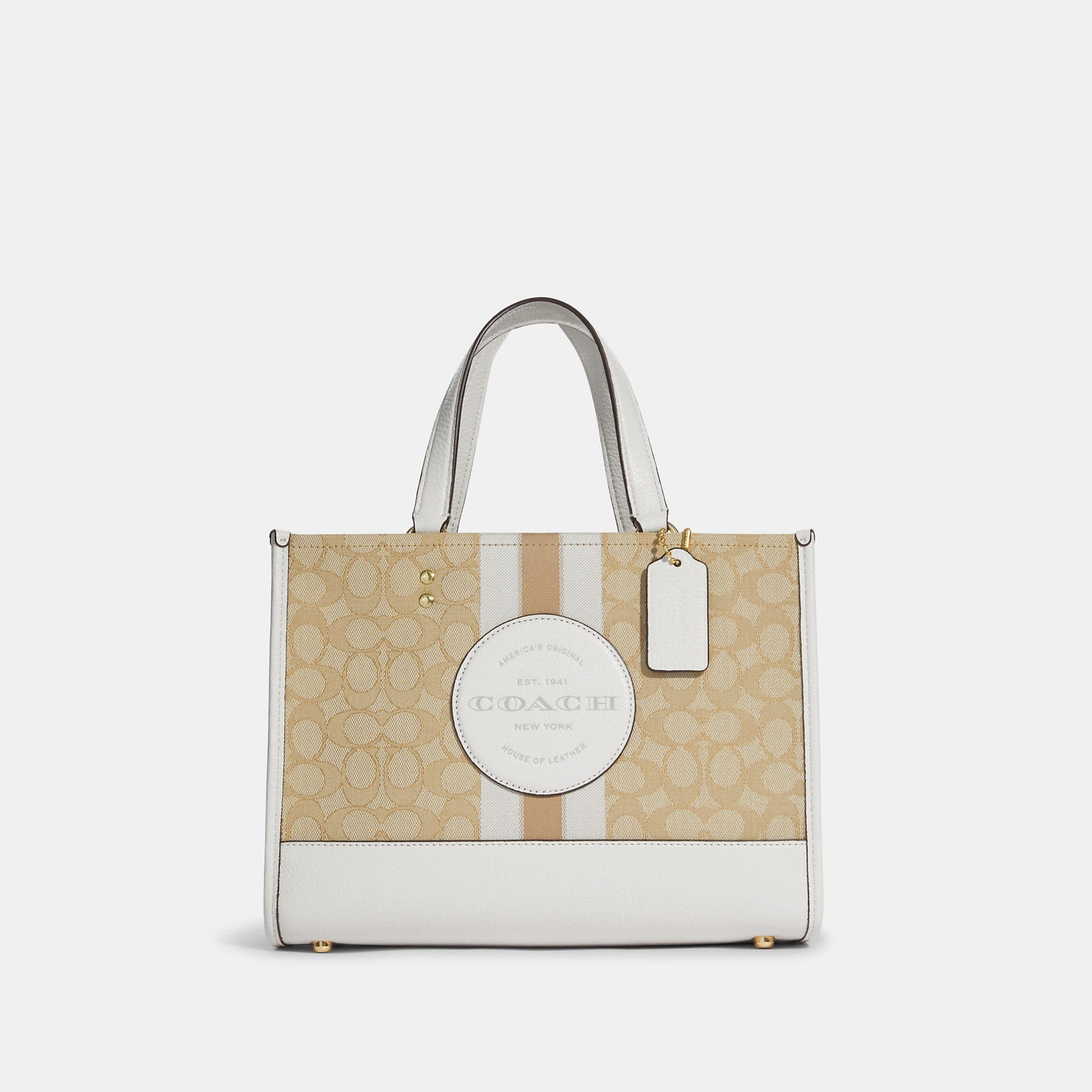 Coach Dempsey Carryall In Signature Jacquard With Stripe And Coach Patch