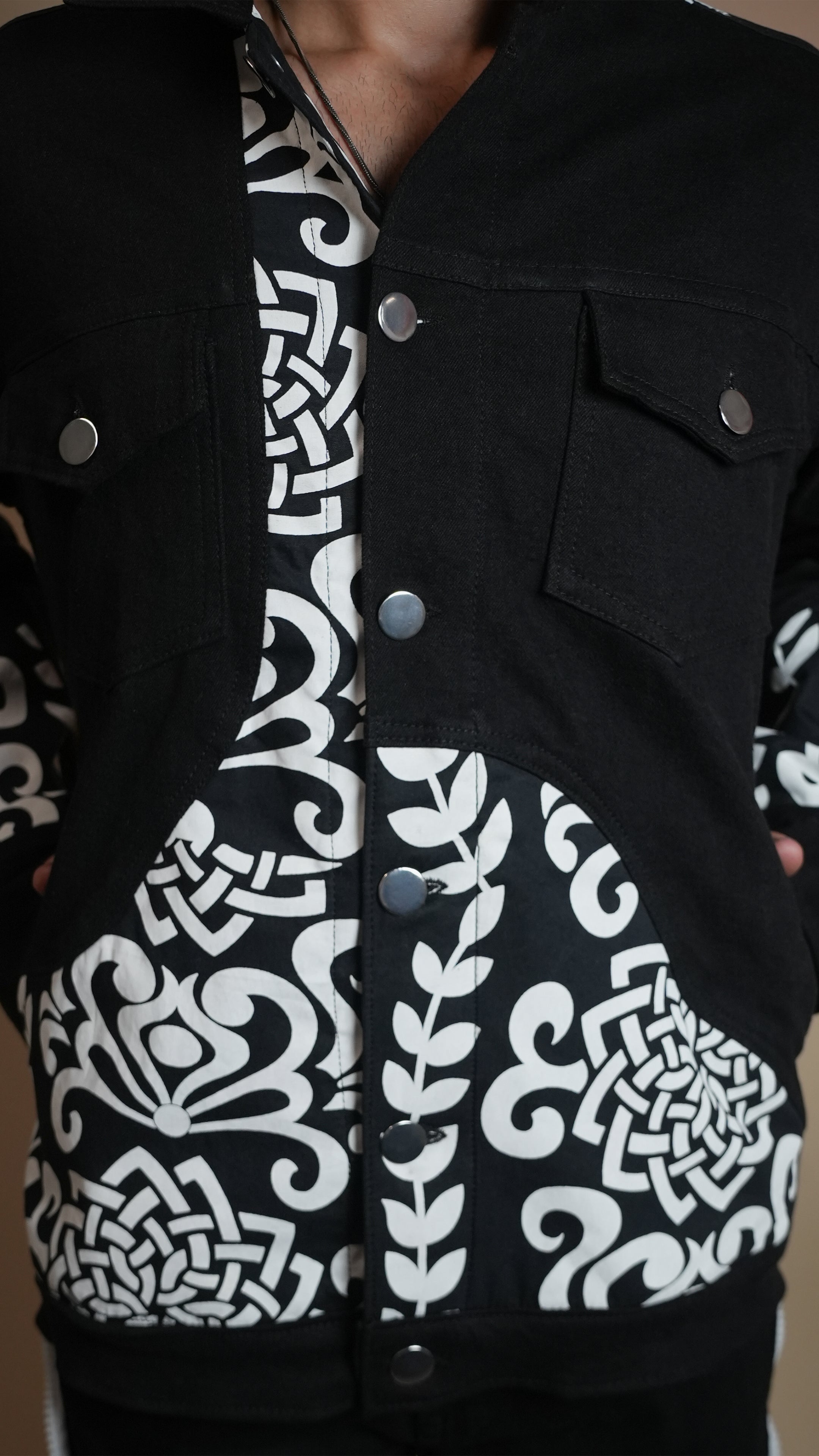 PATCHWORK DENIM BLACK MEN'S JACKET [50/50 LIMITED EDITION]