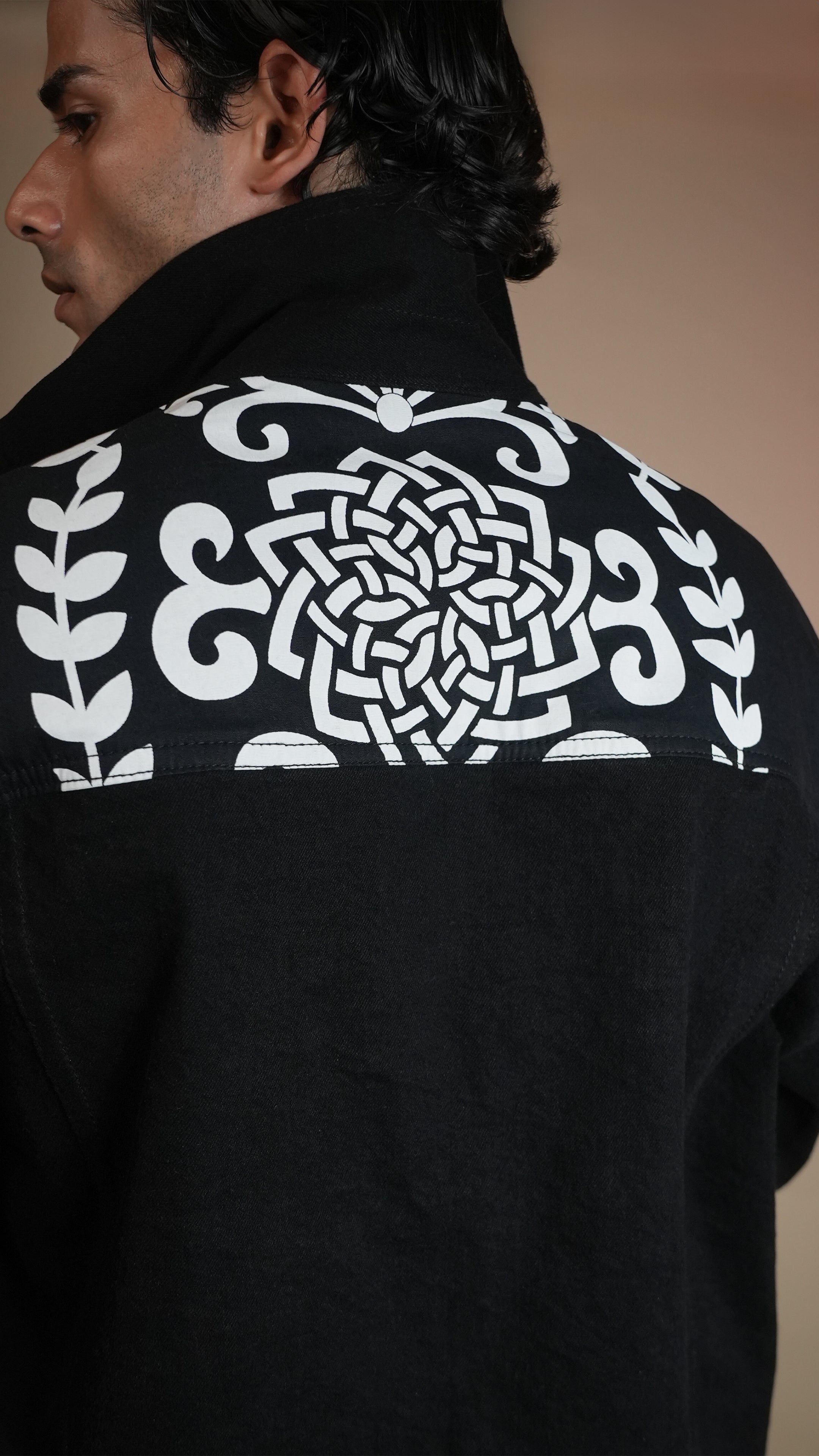 PATCHWORK DENIM BLACK MEN'S JACKET [50/50 LIMITED EDITION]