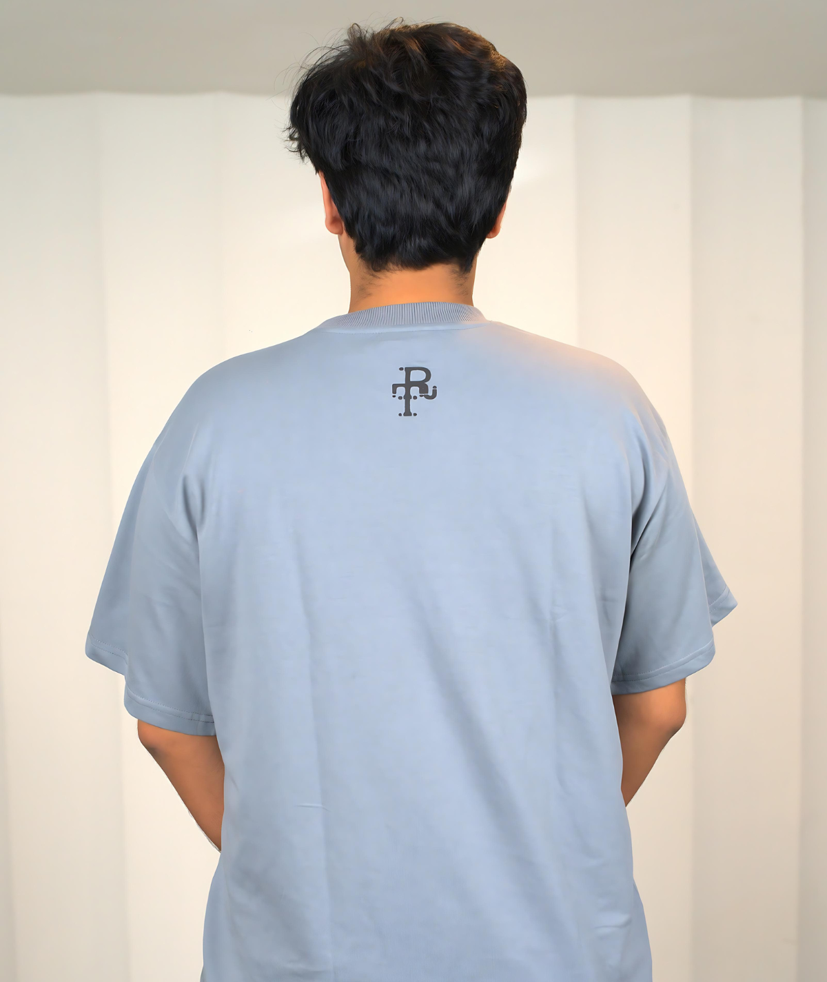 Grey Oversized Round Neck T-shirt