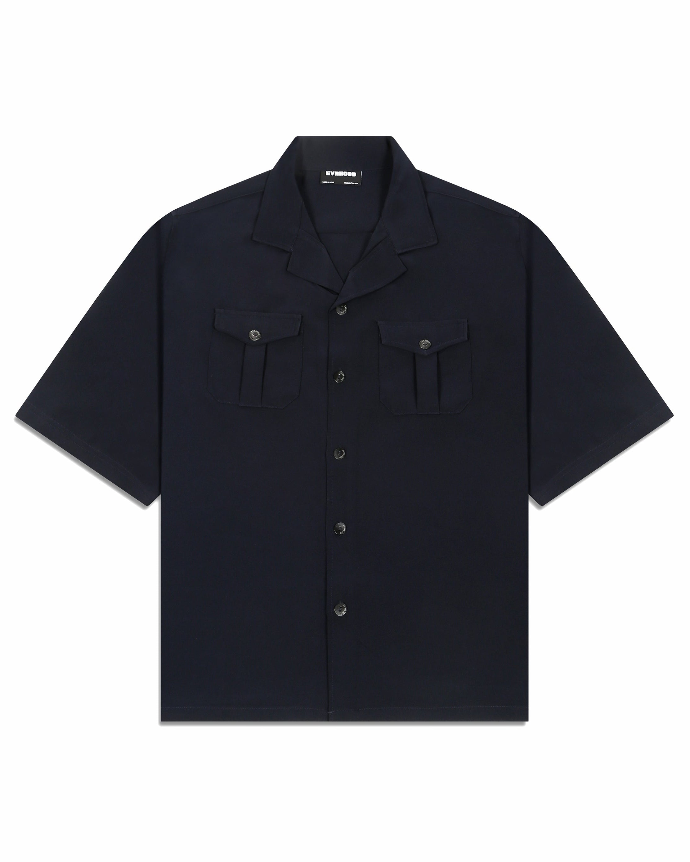 Bowling Shirt - Blue - Evrhood oversized shirt on model