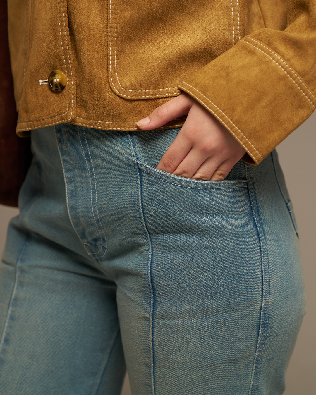 Missing Genes Soft Sage High Rise Denim