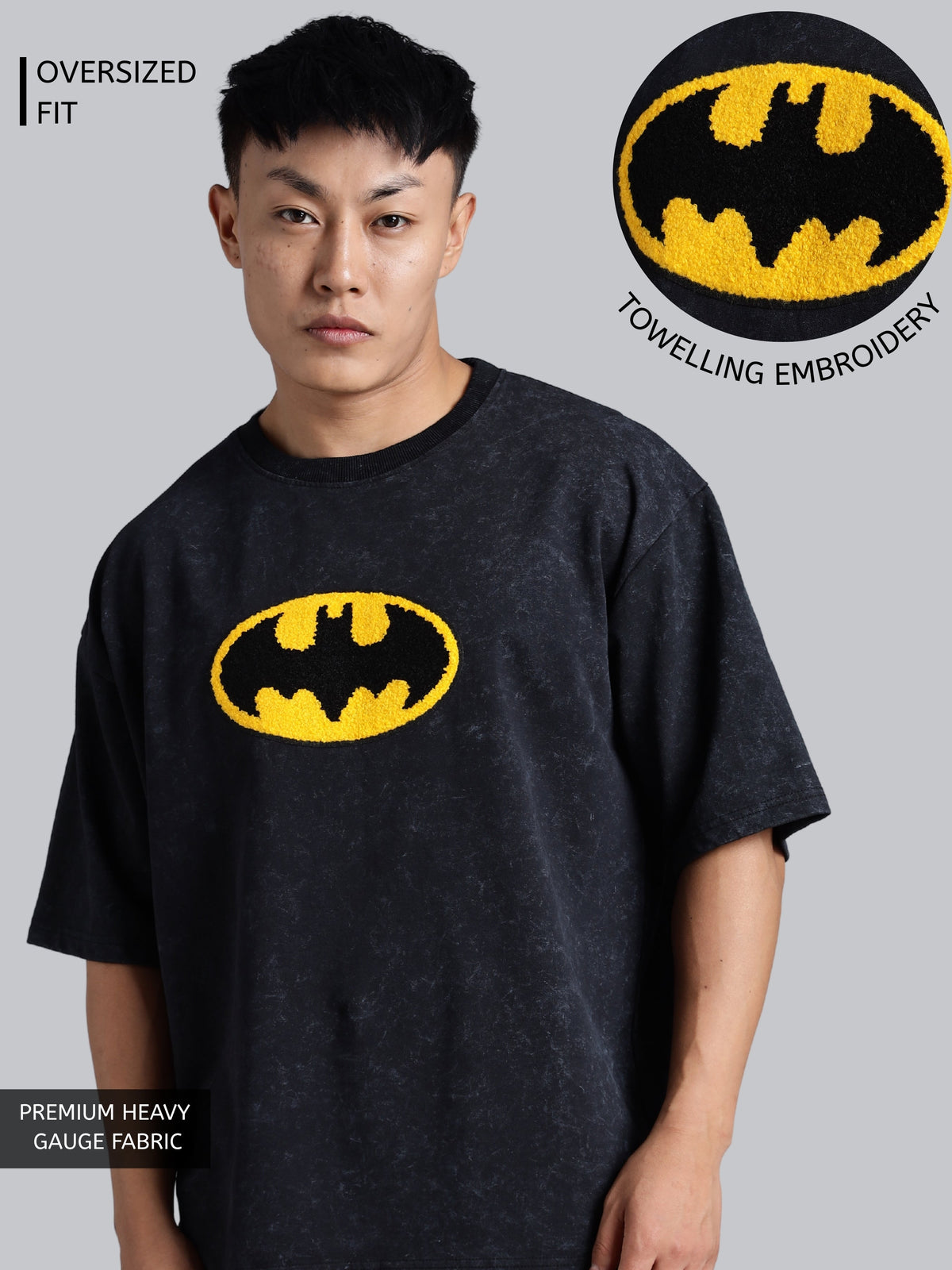 BATMAN - Acid Wash T Shirt