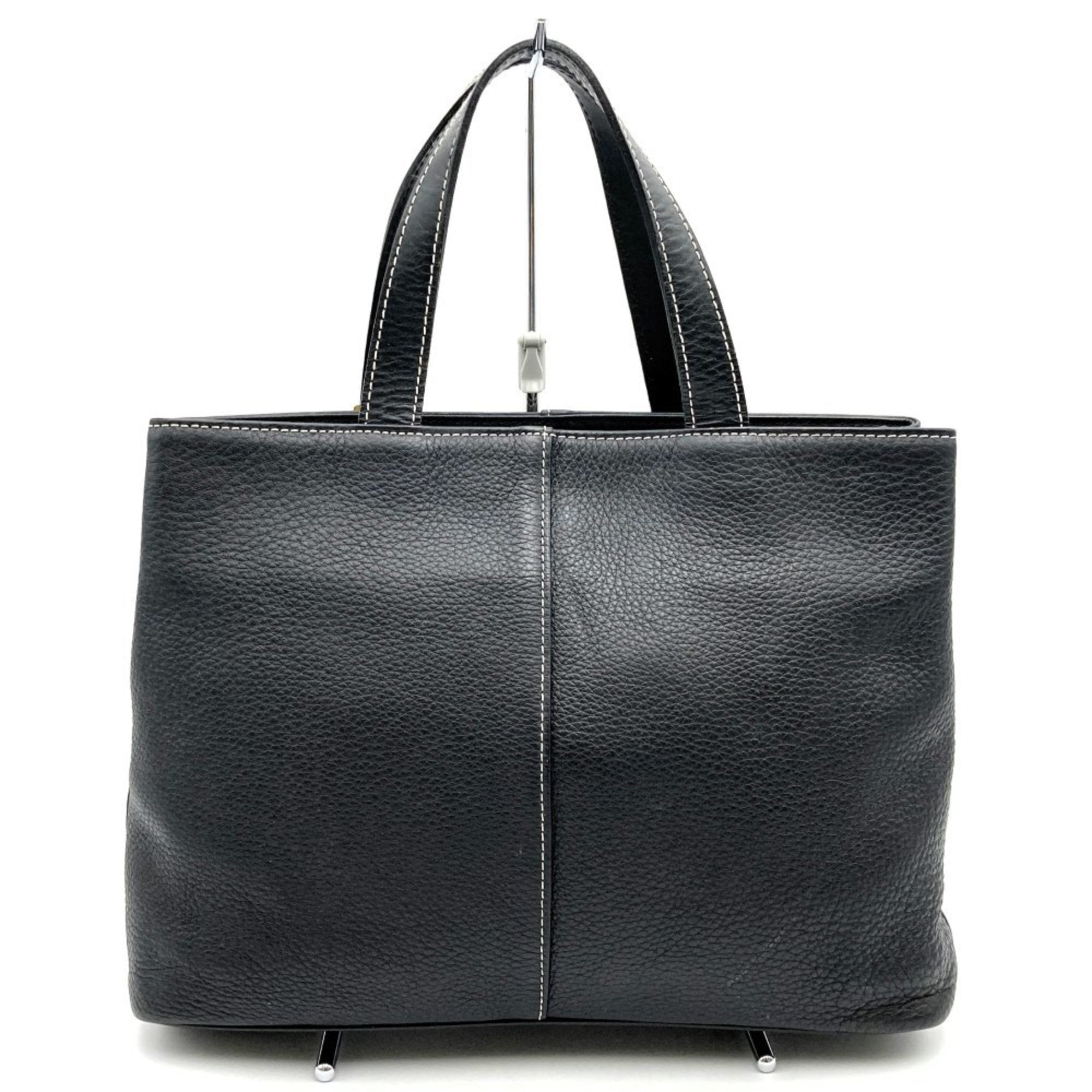 Burberry Leather Handbag Tote Bag (Pre-Owned)