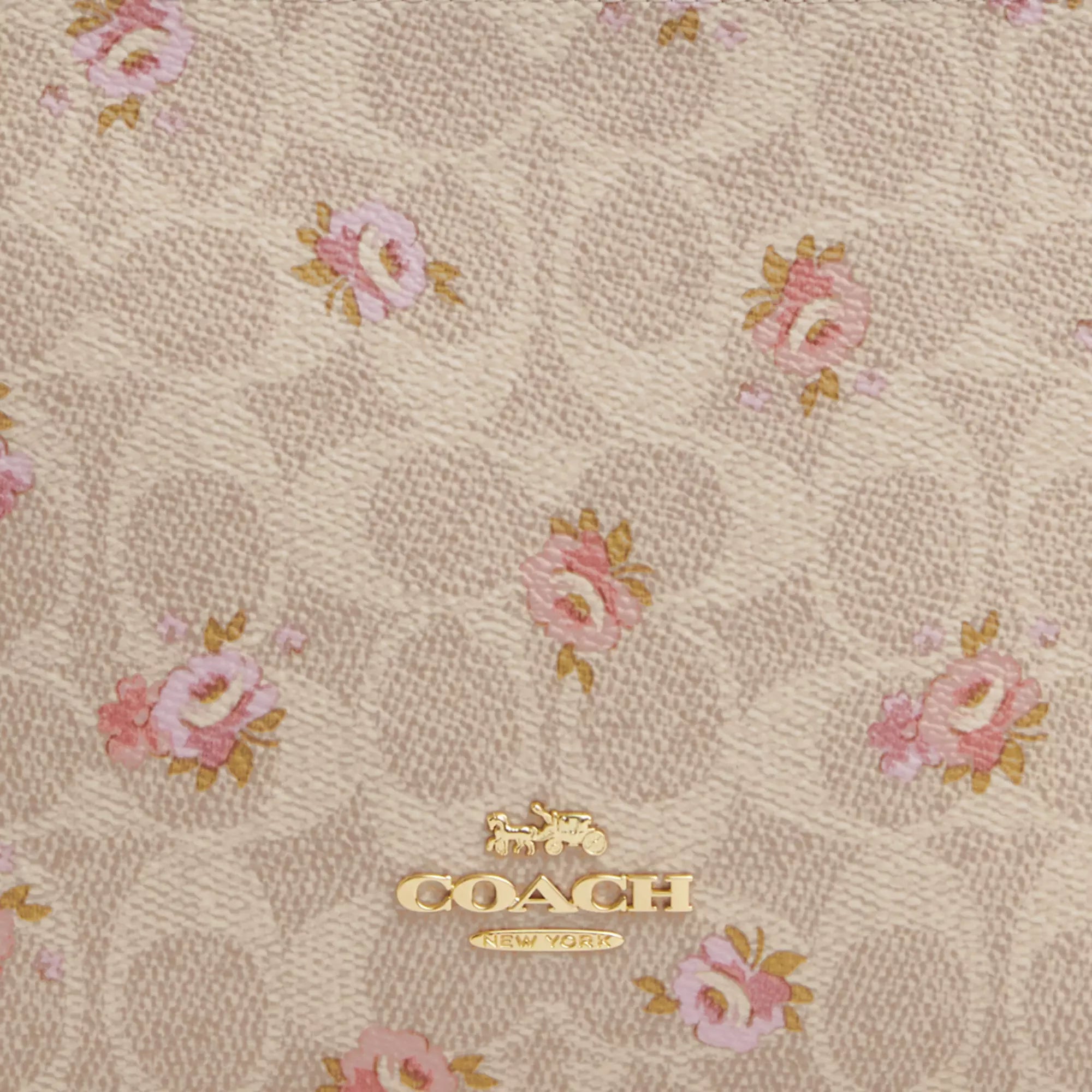 Coach Slim Crossbody Bag In Signature Canvas With Floral Print