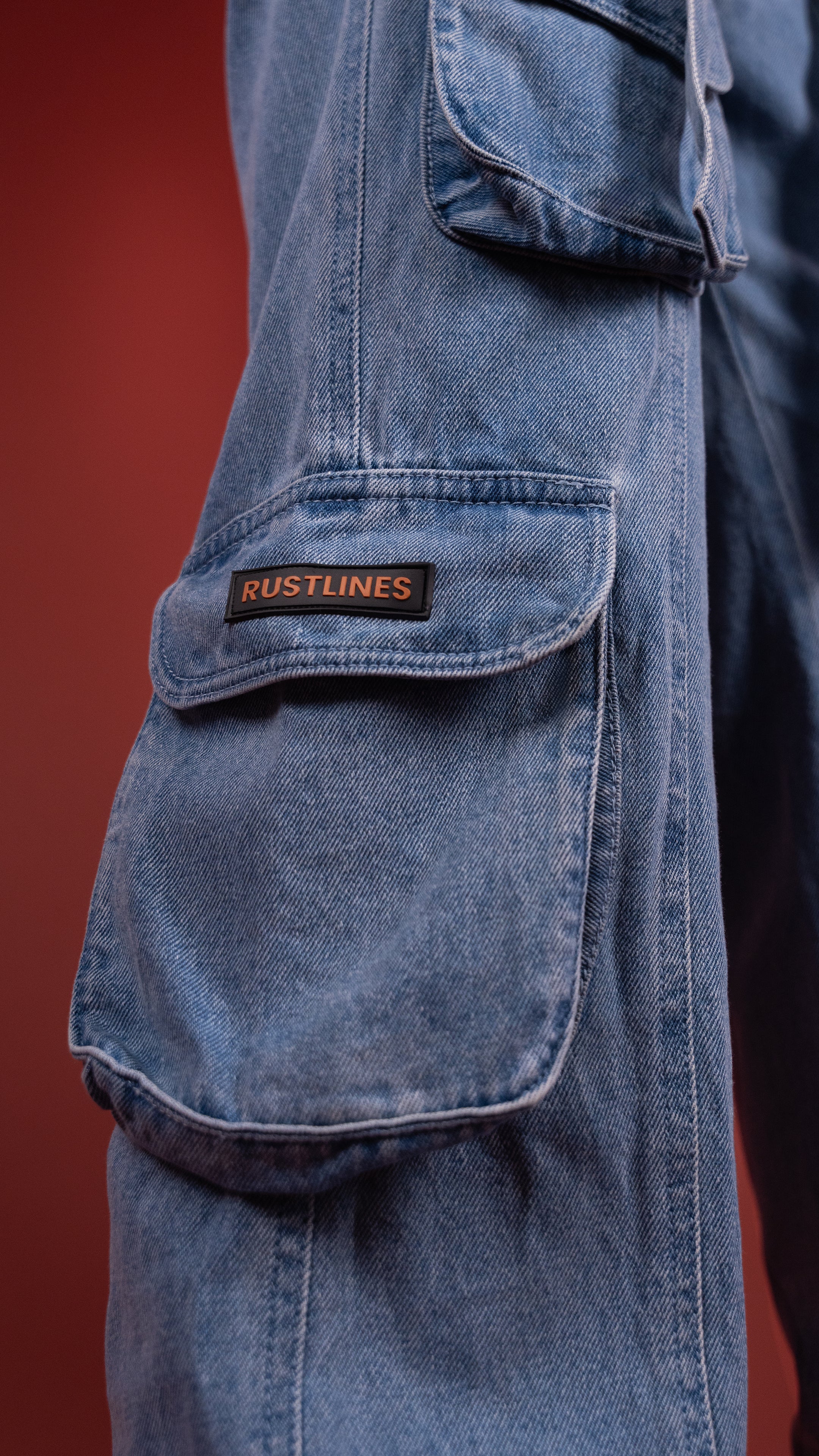 BLUE DENIM MEN'S CARGO