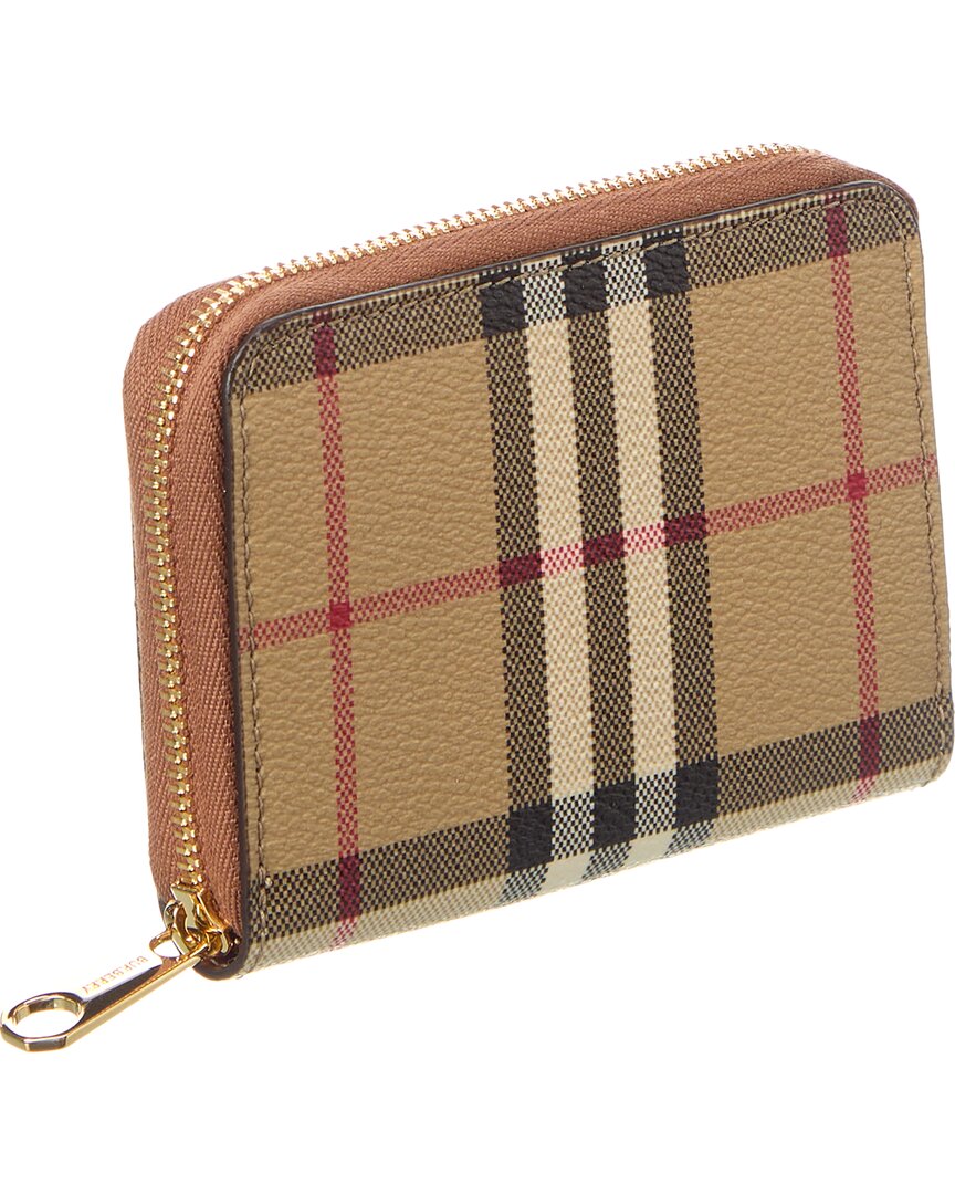Burberry Check Small E-Canvas Coin Purse