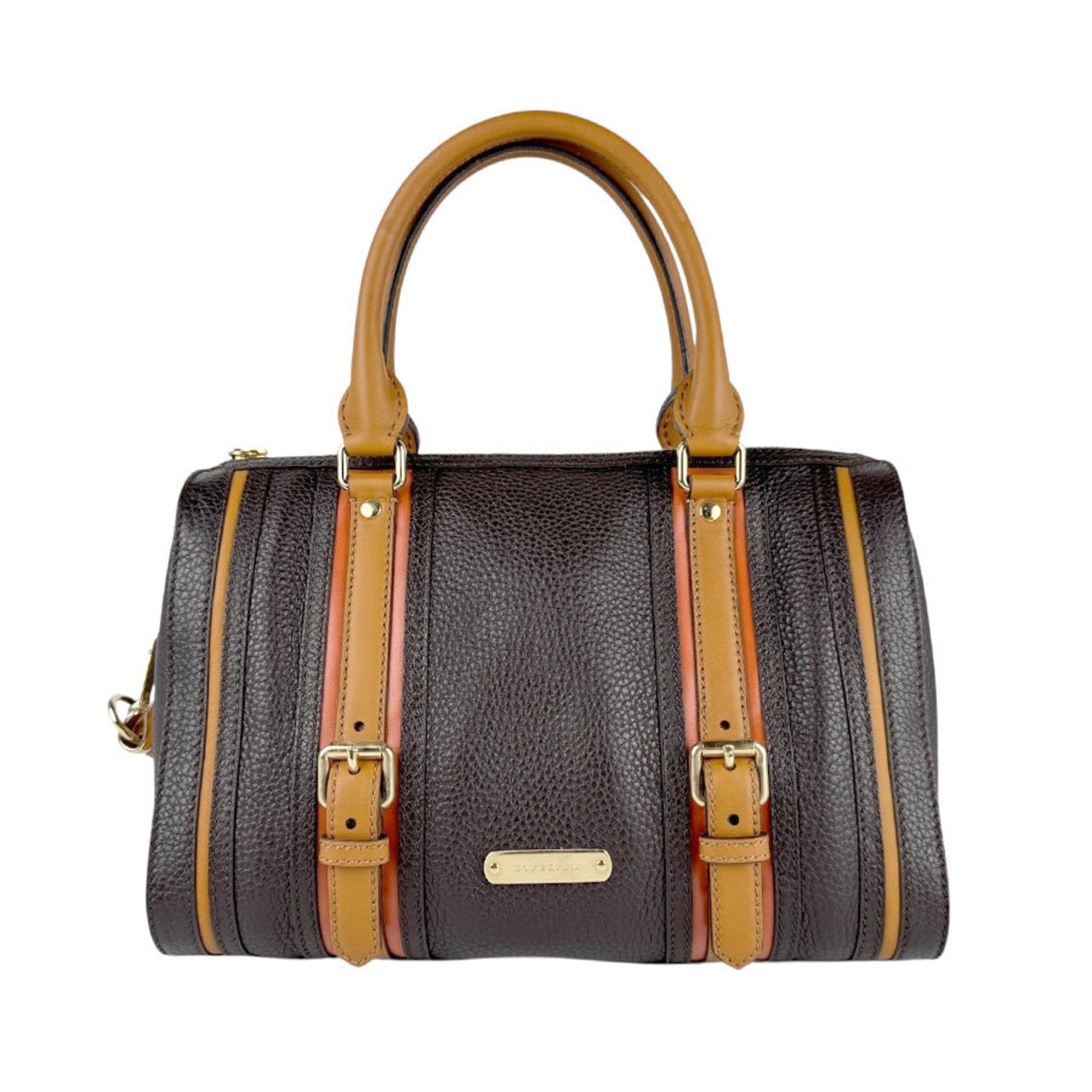 Burberry Leather Handbag Shoulder Bag (Pre-Owned)