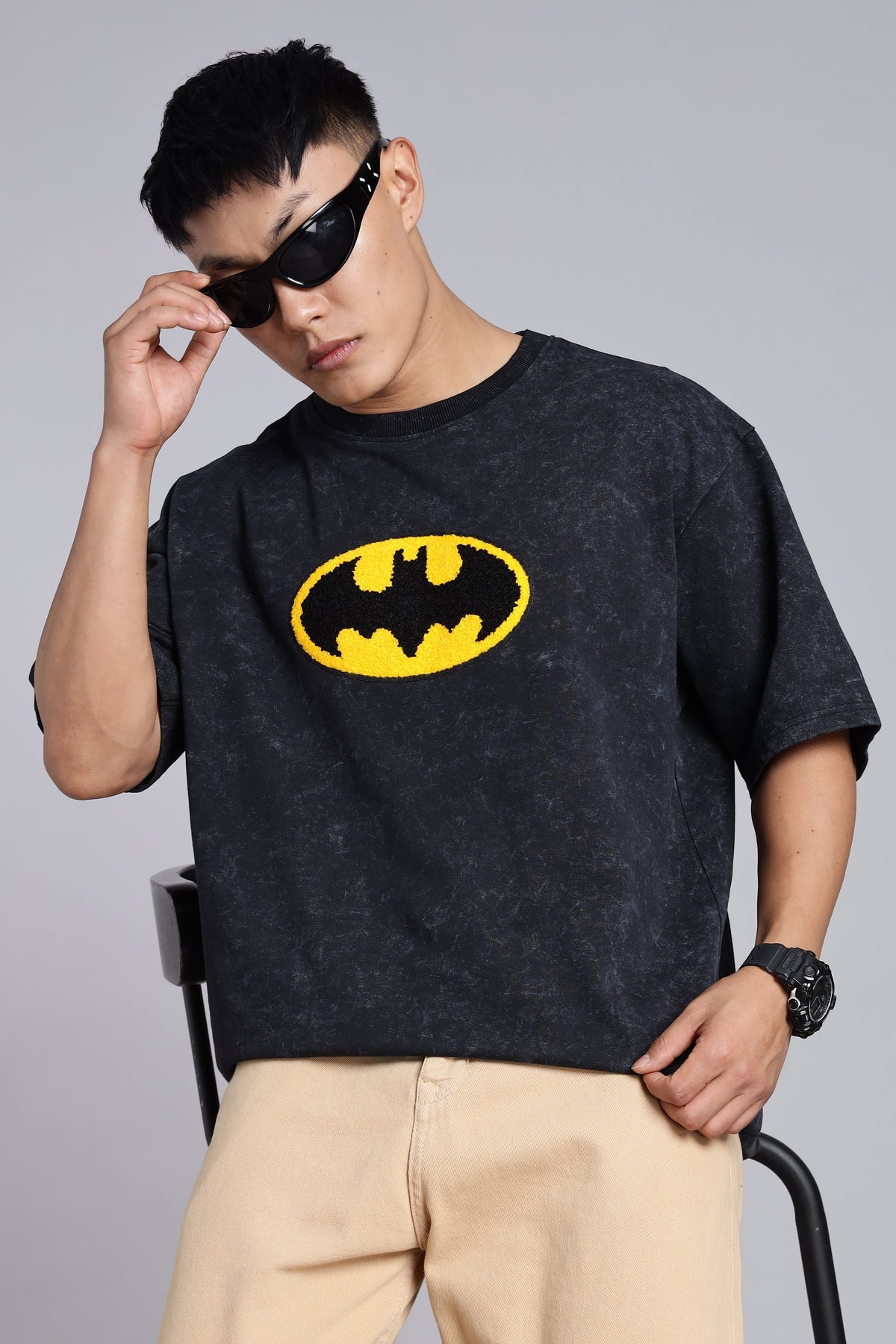 BATMAN - Acid Wash T Shirt