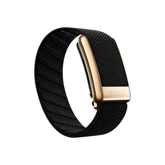 Whoop 4.0 Onyx with Rose Gold Super knit Band