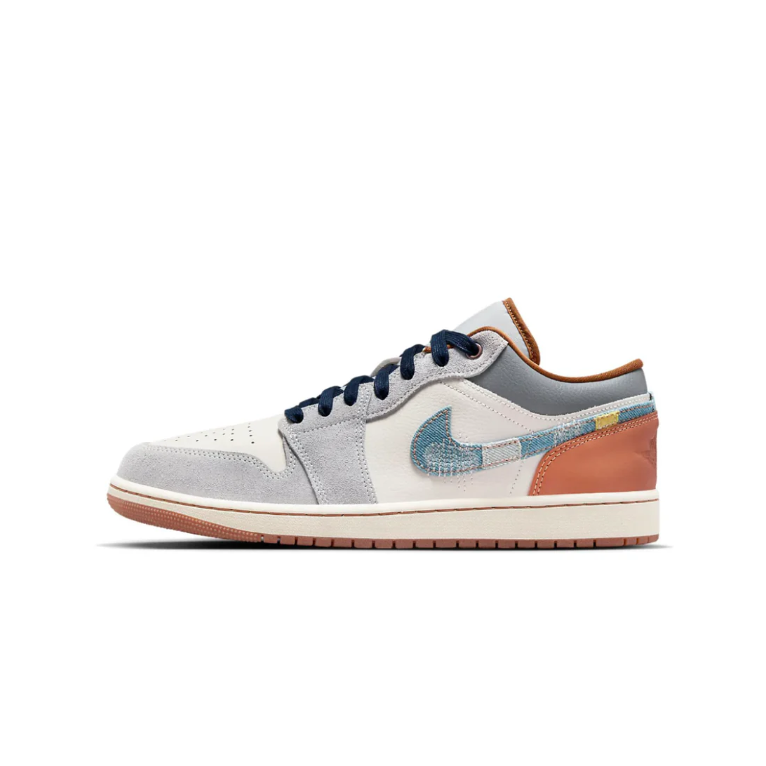 NIKE Air Jordan 1 Low SE Phantom Repaired Denim Swoosh