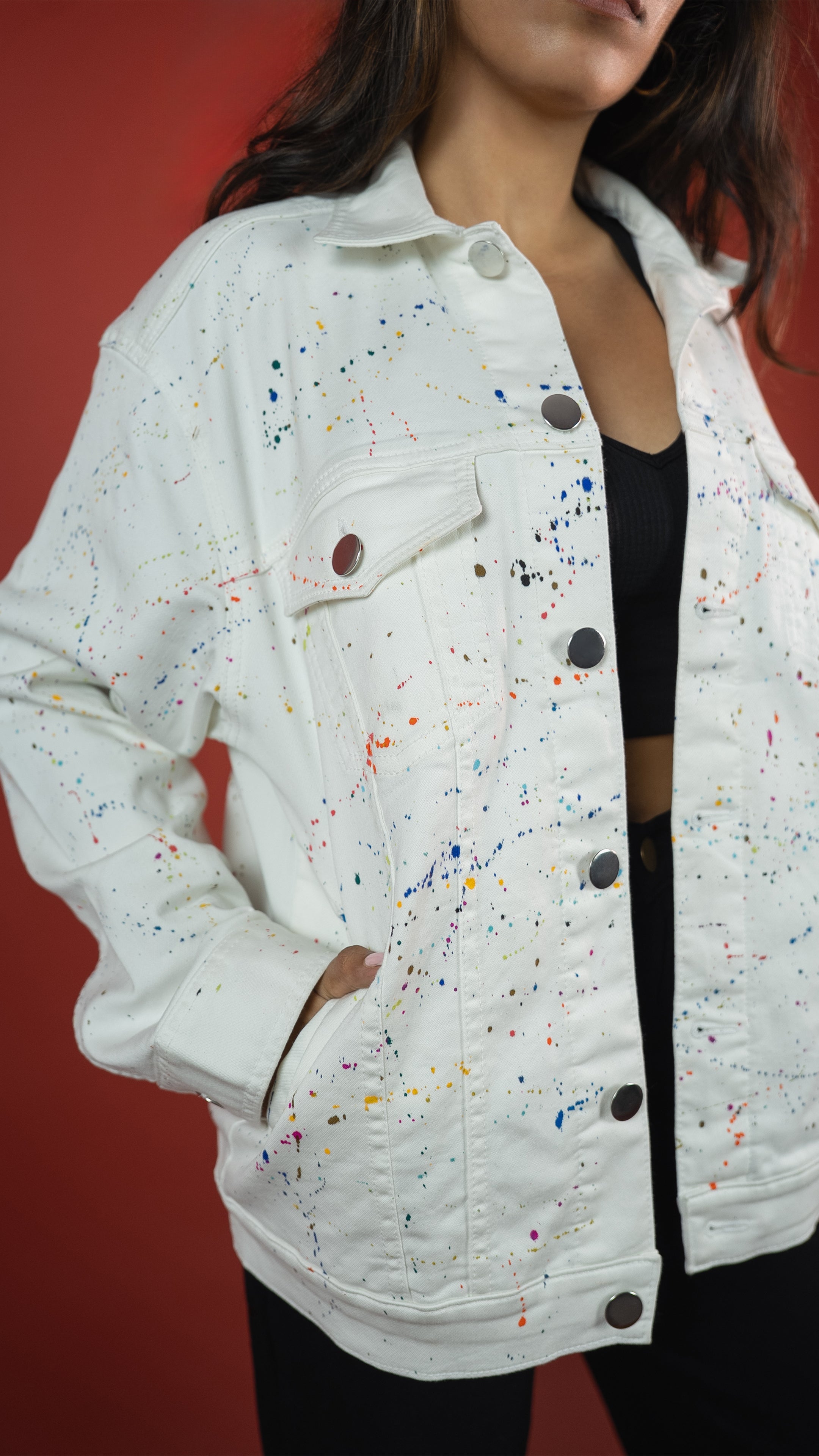 WHITE DENIM WOMEN'S JACKET