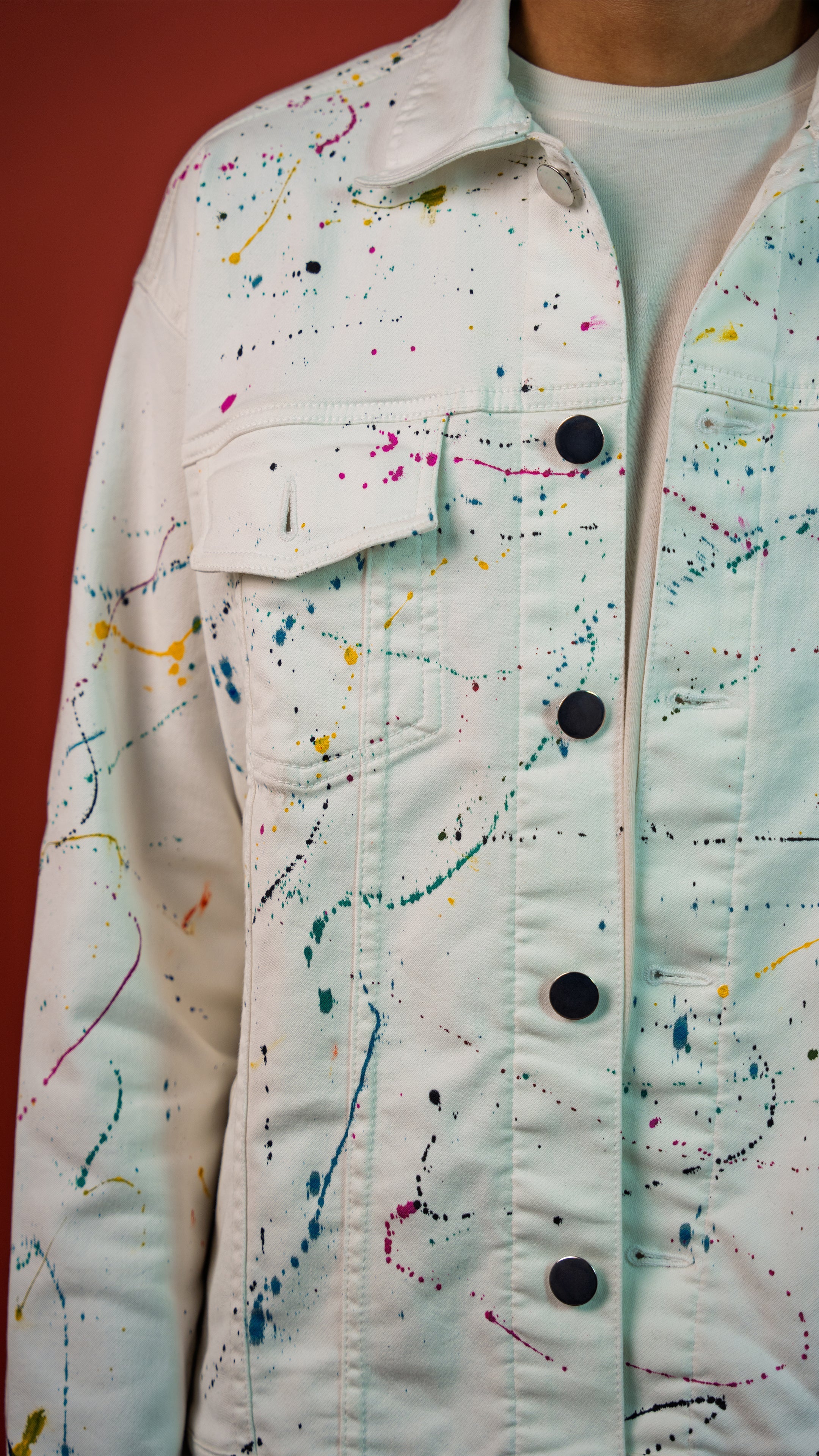 WHITE DENIM MEN'S JACKET