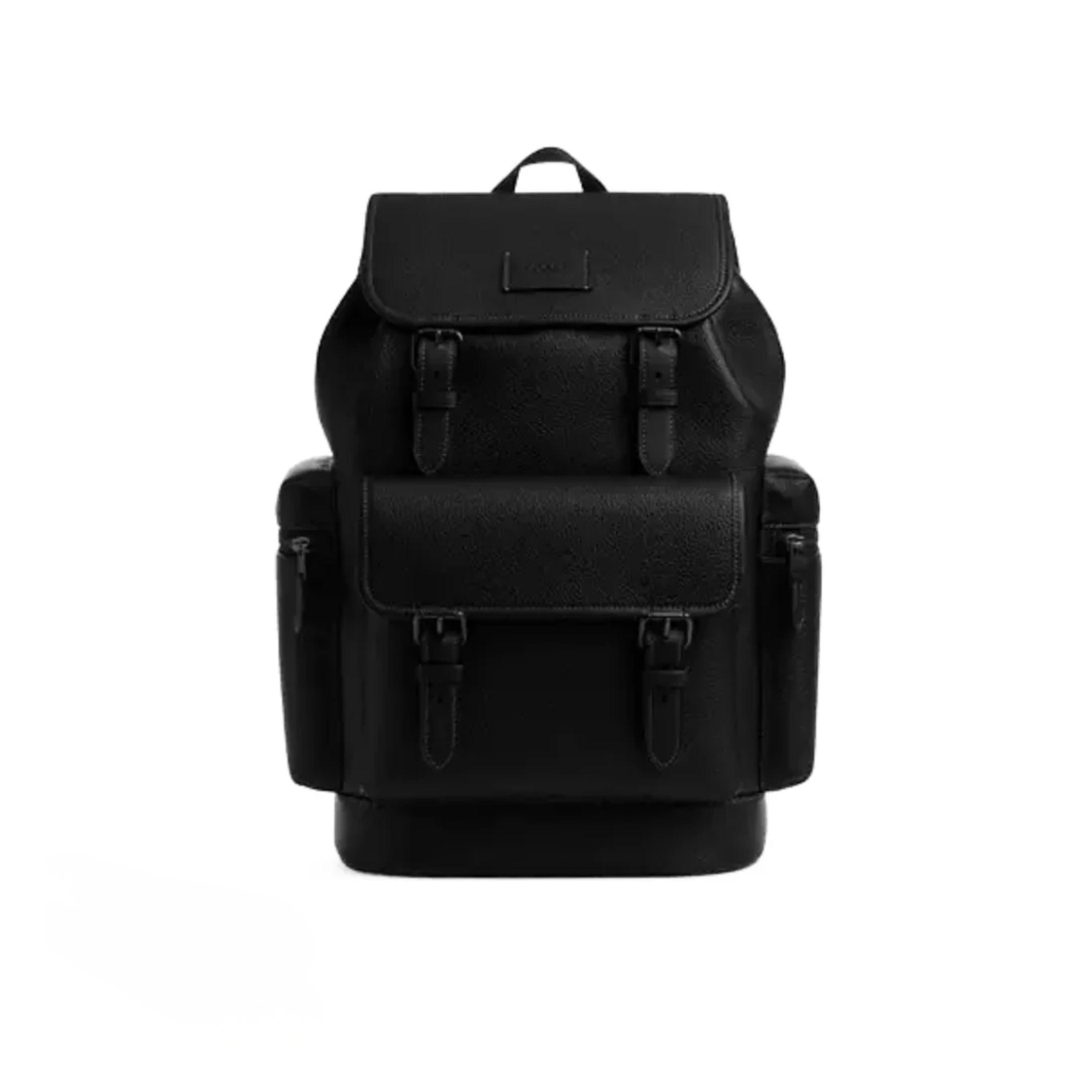 Coach Sprint Backpack pebbled Leather Black Copper Finish Black