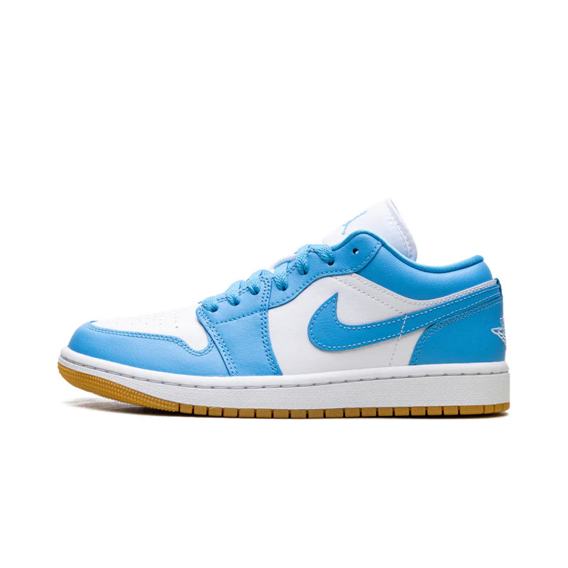 Jordan 1 Low White Gum Light Brown Dark Powder Blue (W)