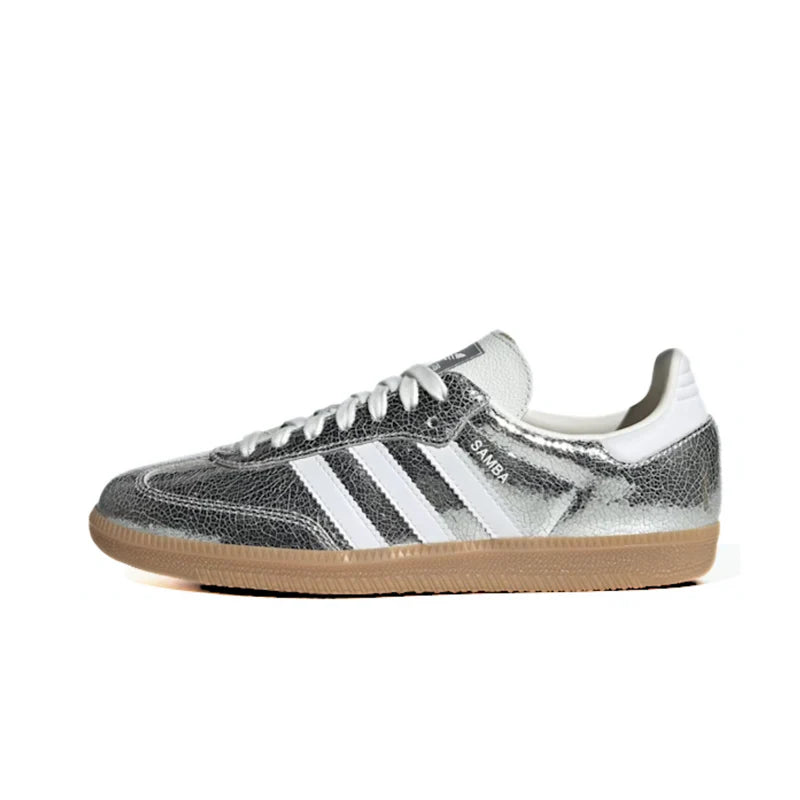 Adidas Samba OG Silver Metallic Cracked Leather (W)