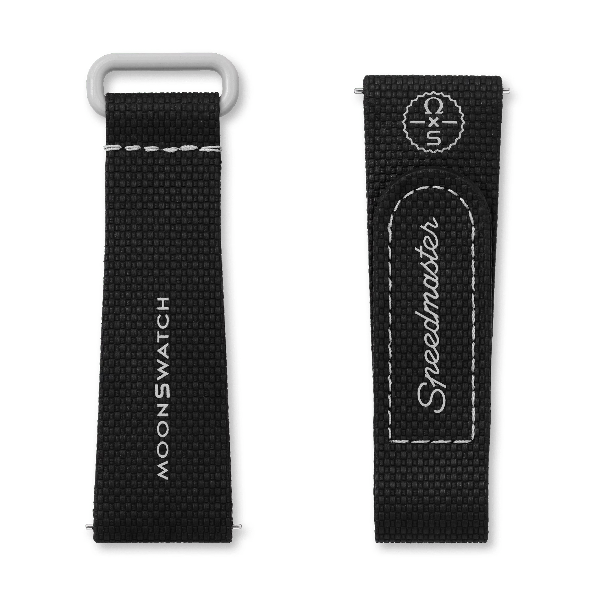 SWATCH X OMEGA BIOCERAMIC MOONSWATCH BLACK GREY STRAPS