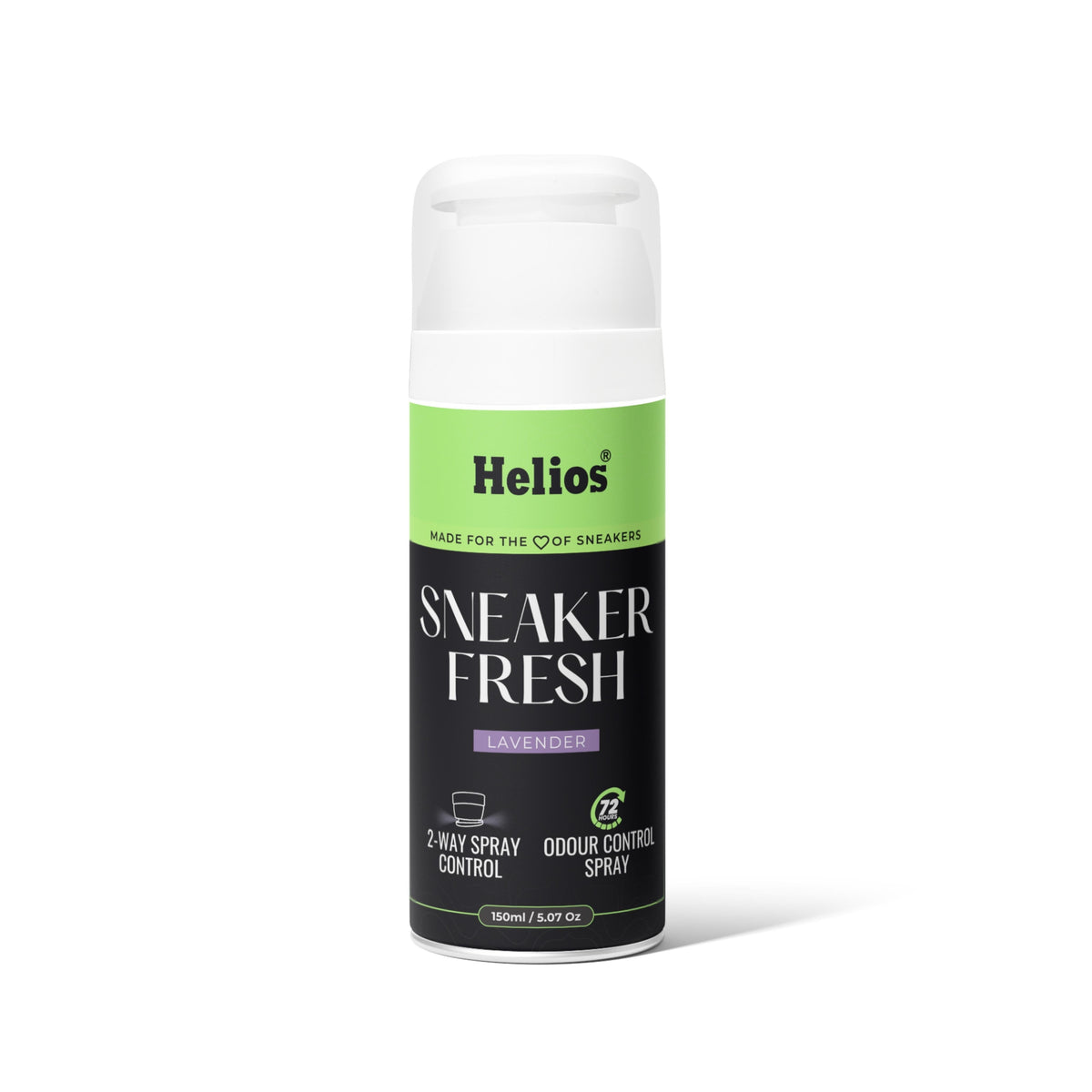Helios Sneaker Fresh Lavender Shoe Deodorizer Spray 150ml | Shoe Freshener & Odour Eliminator | Long-Lasting Freshness | Dual Spray Technology