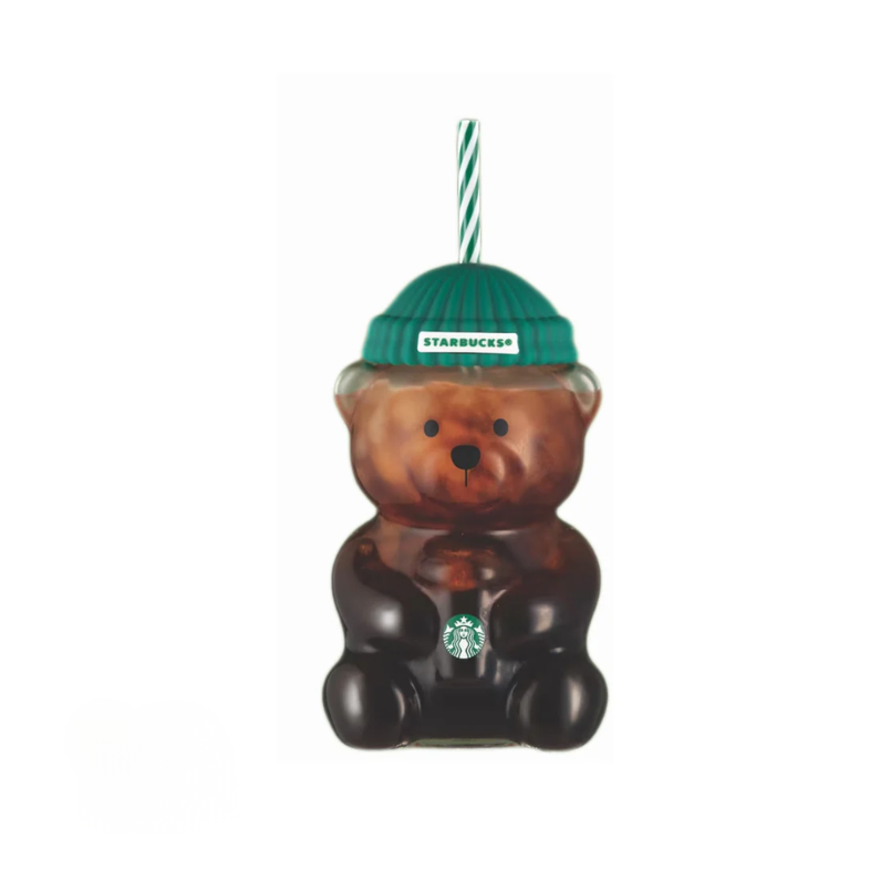 Starbucks Bear Bearista Glass Tumbler Cup