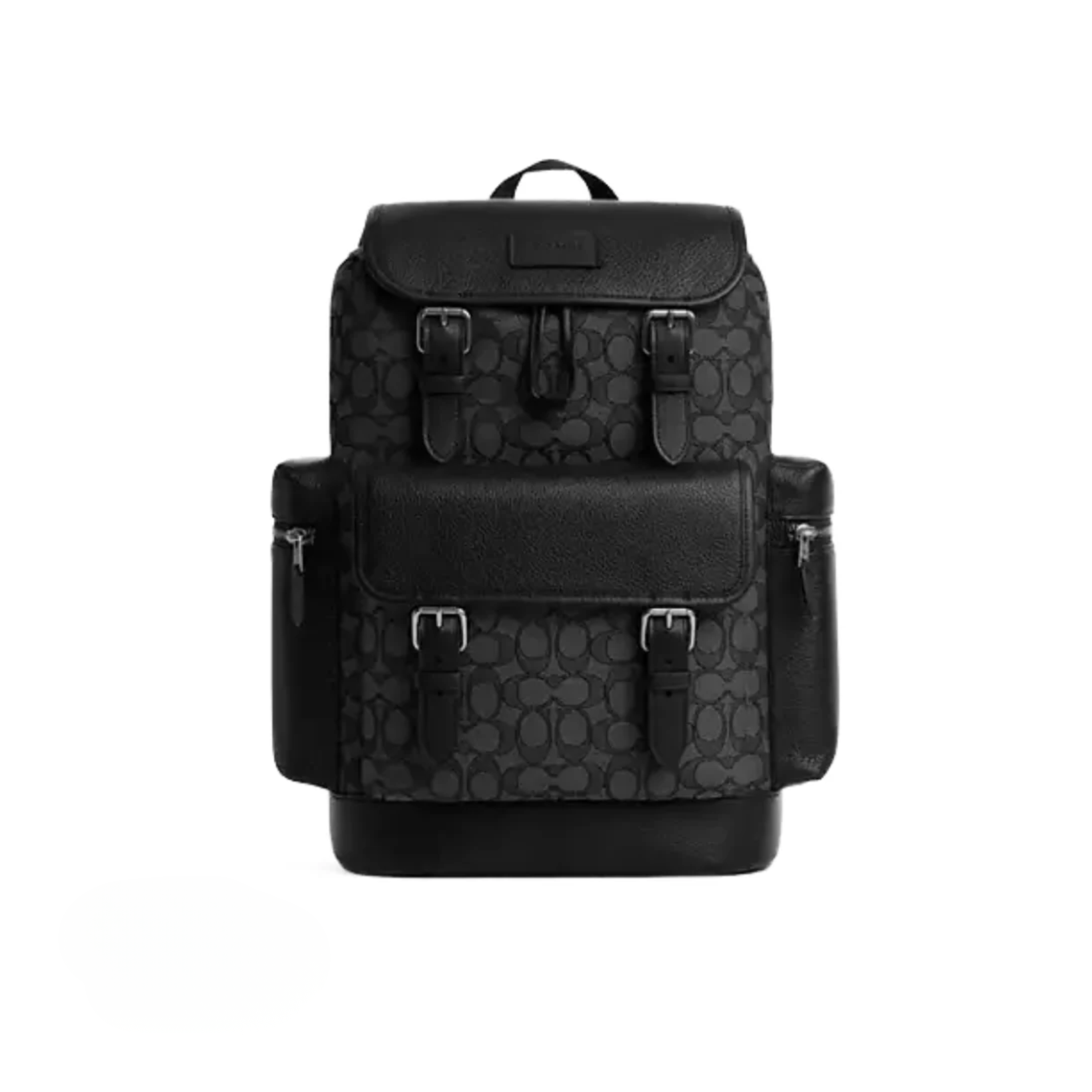 Coach Sprint Backpack In Signature Jacquard Silver Charcoal Black