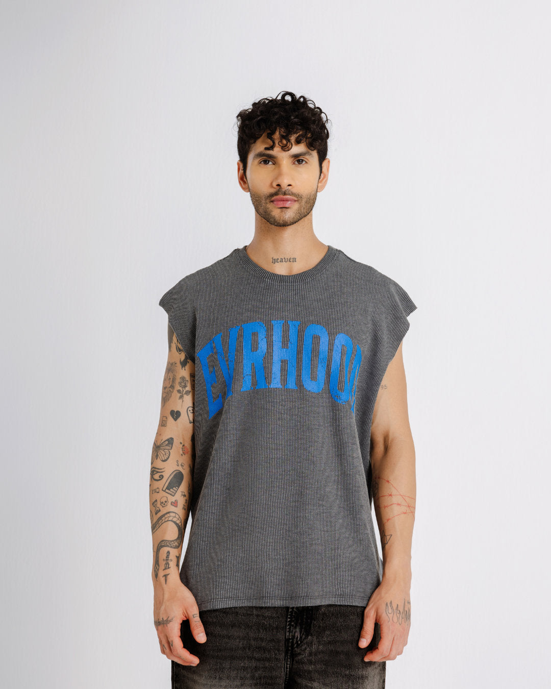 Waffle Sando - Graphite - Evrhood waffle knit sleeveless top