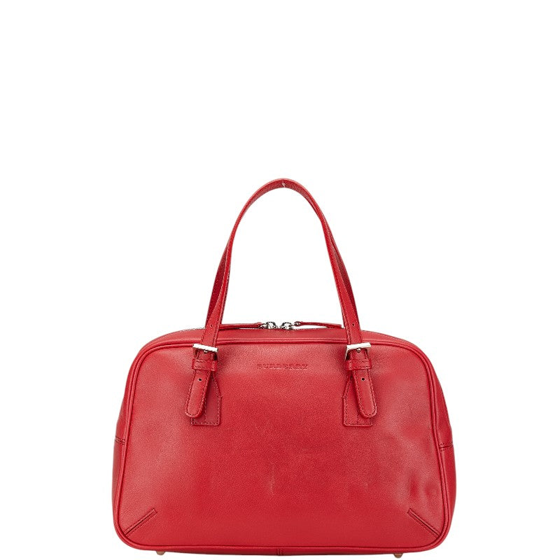 Burberry Nova Check Leather Mini Boston Handbag