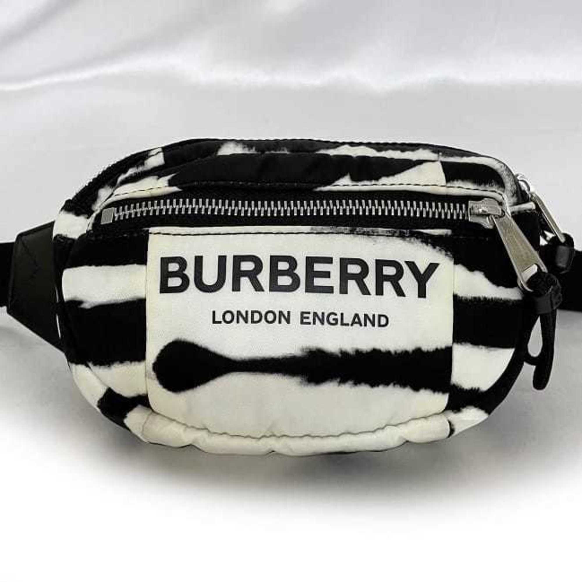 Burberry  Nylon Leather Pouch Shoulder Bag Sling Bag (Pre-Owned)