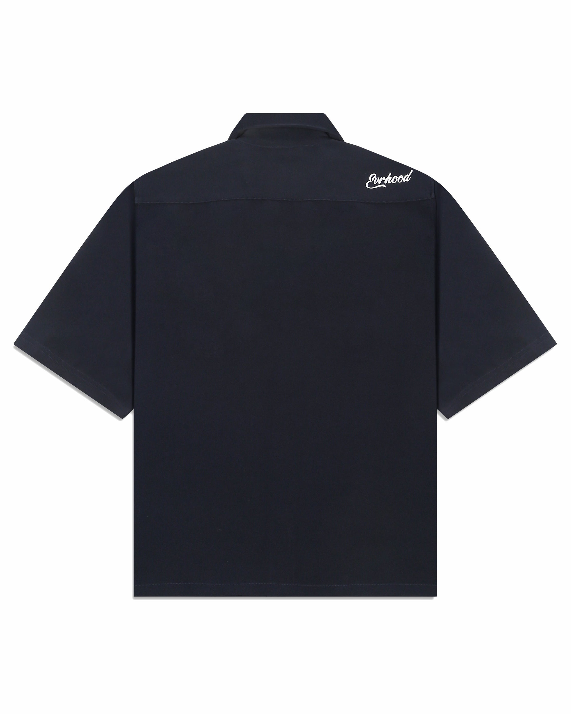 Bowling Shirt - Blue - Evrhood oversized shirt on model