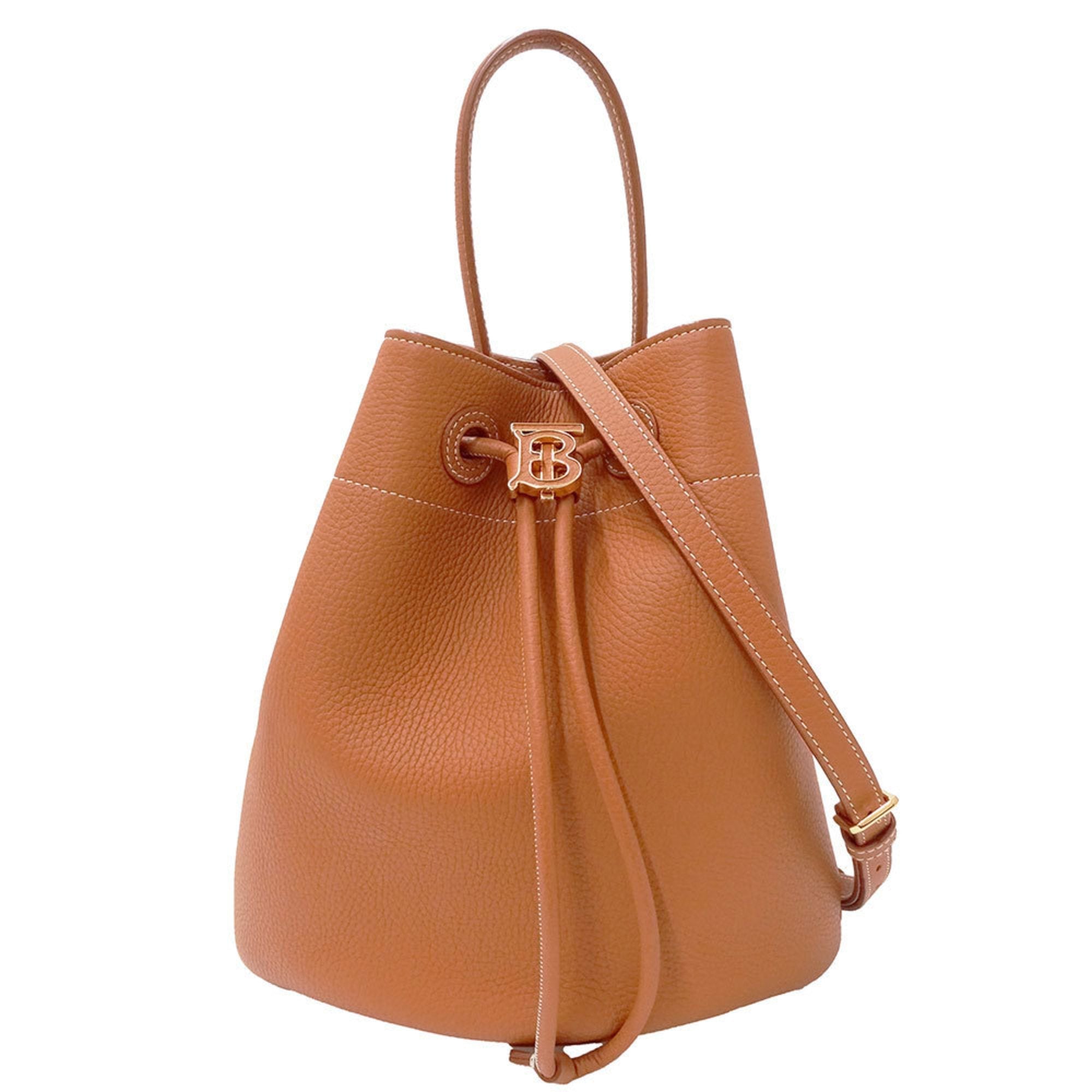 Burberry Leather Handbag Shoulder Bag (Pre-Owned)