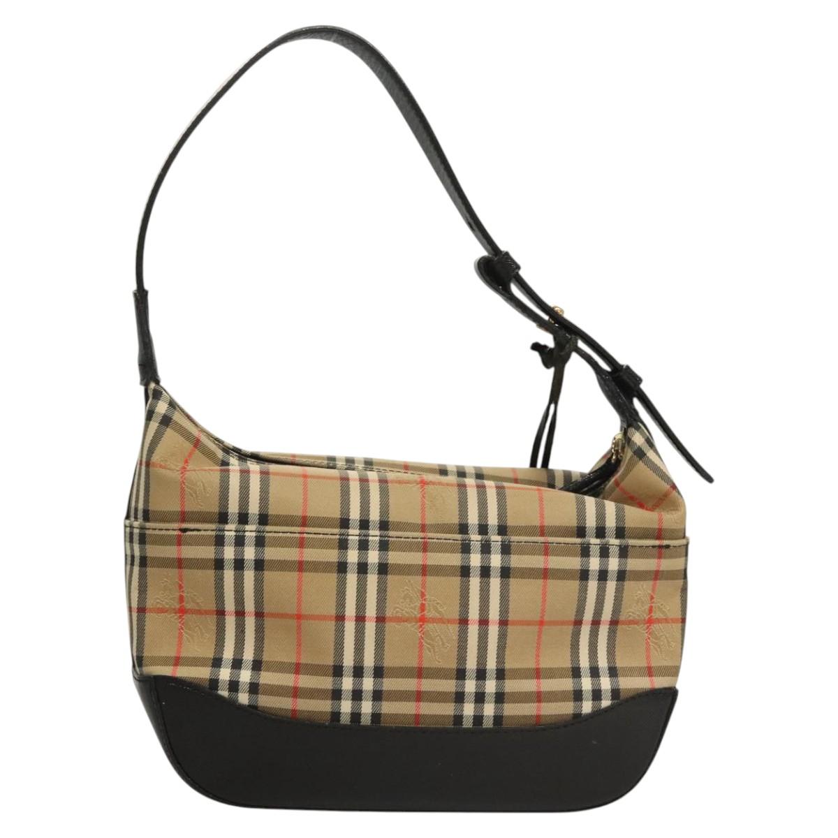 Burberry Nova Check Canvas Shoulder Bag (Pre-Owned)